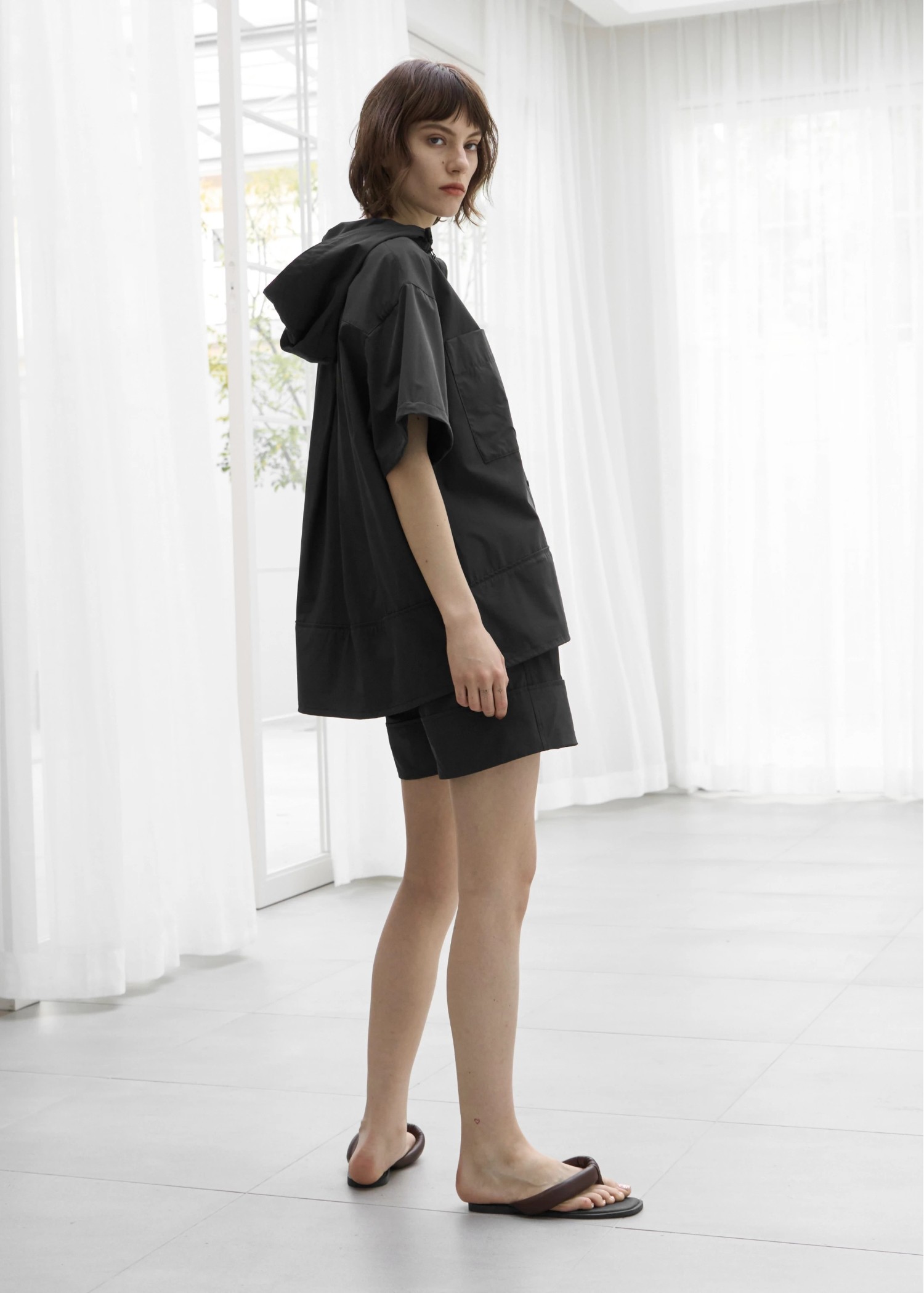 removable sleeve hoody drawstring SH