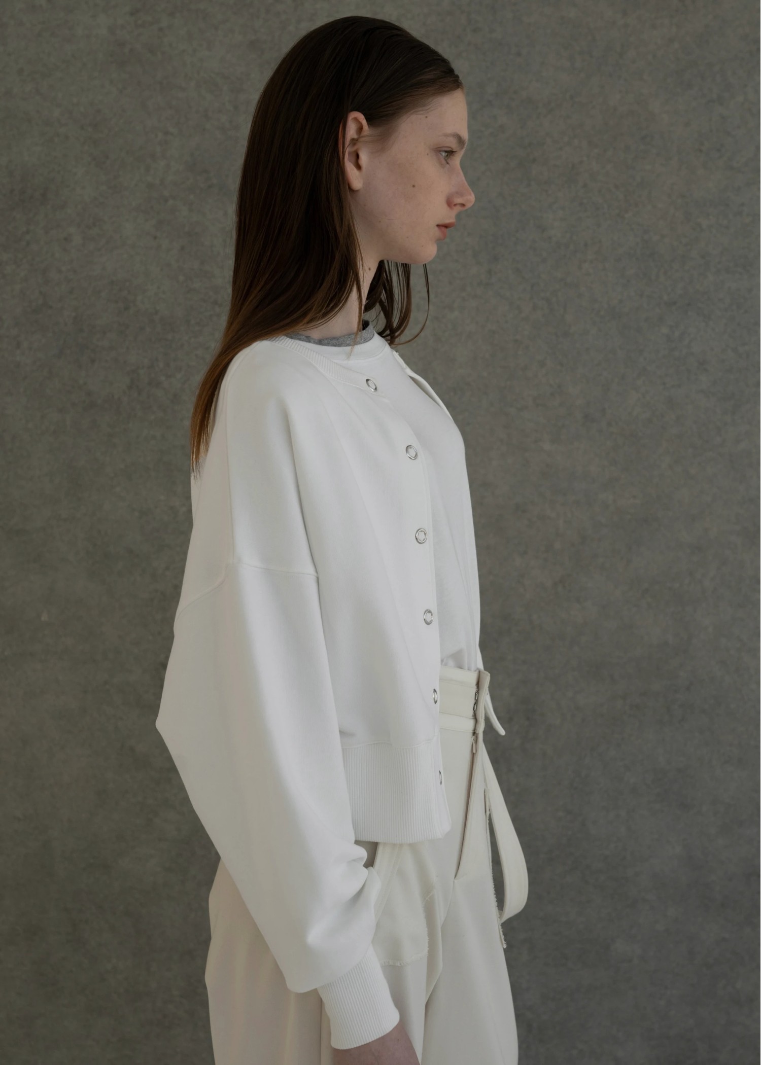 short cropped 2way lightweight sweat