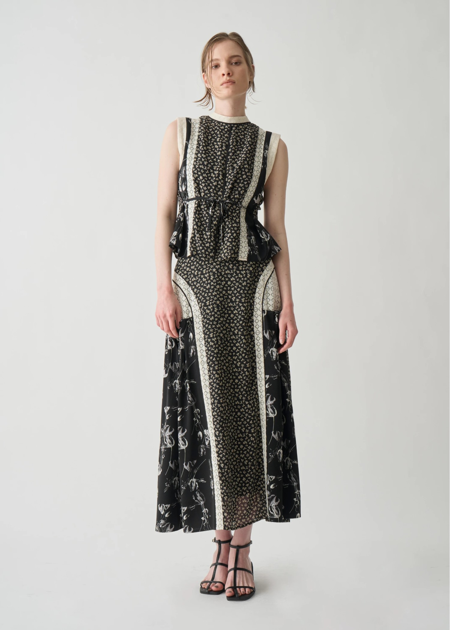 patchwork lace no sleeve BL