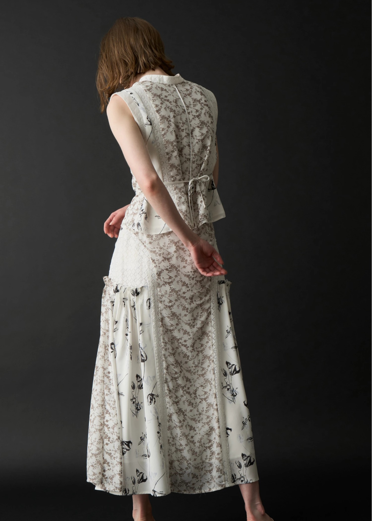 patchwork lace no sleeve BL