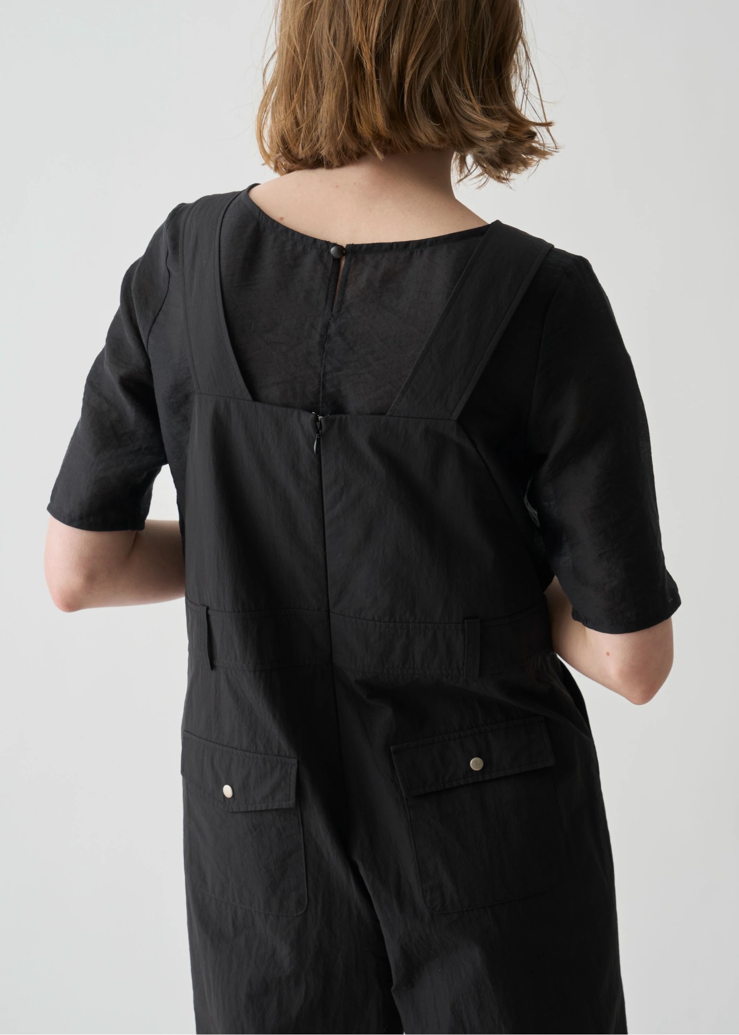 half sleeve boat neck sheer tops