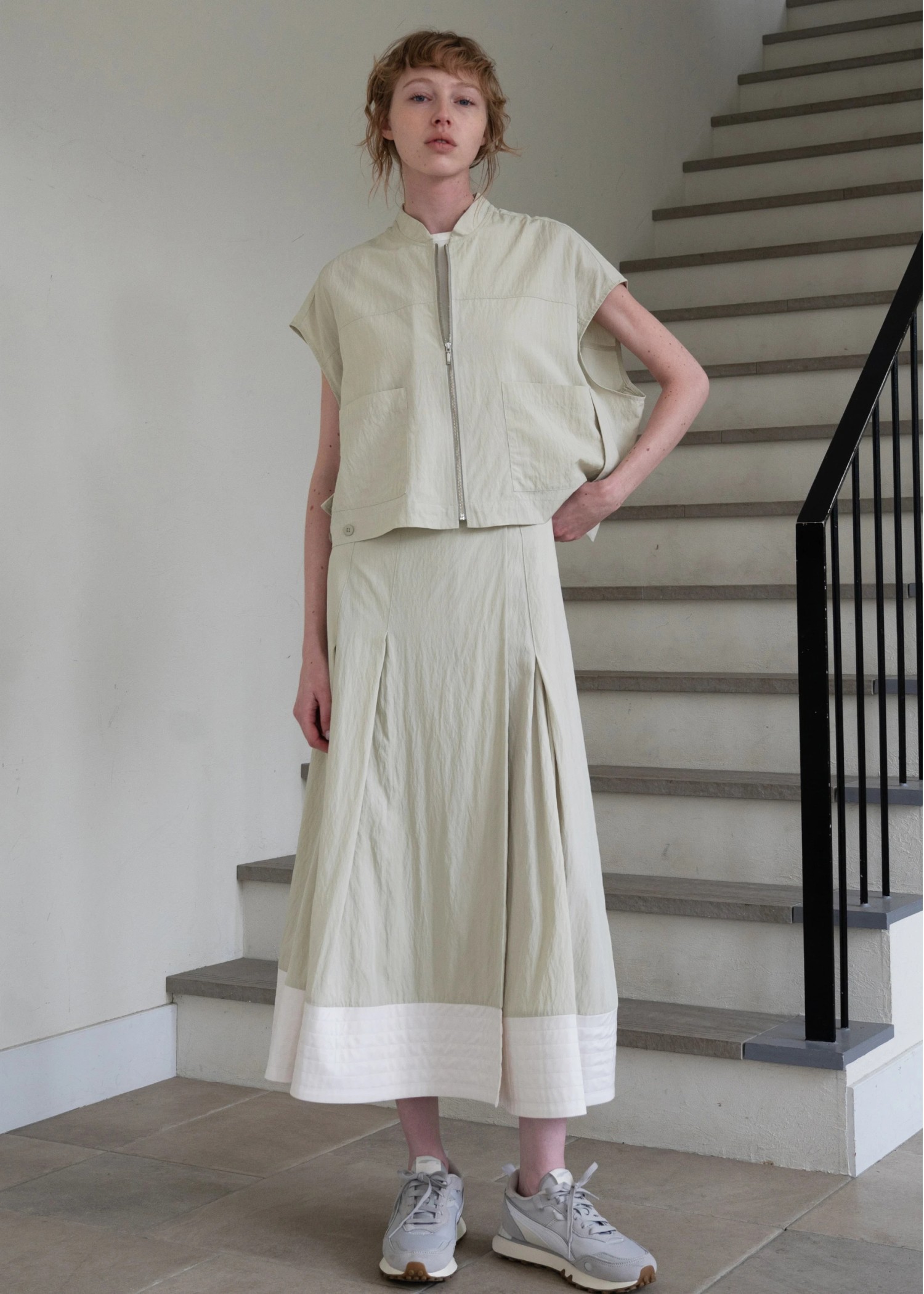 upend 2way french sleeve tops