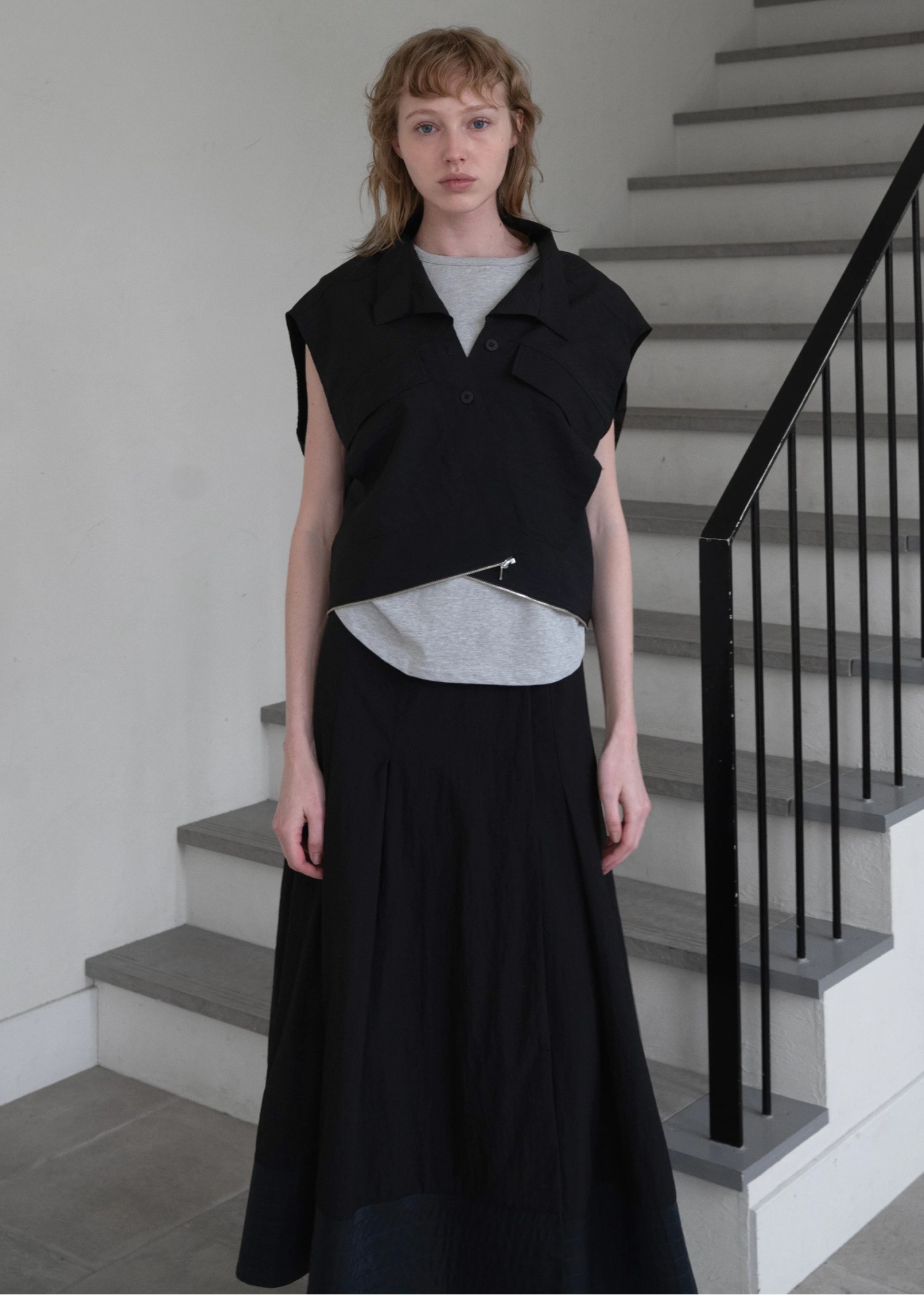 upend 2way french sleeve tops