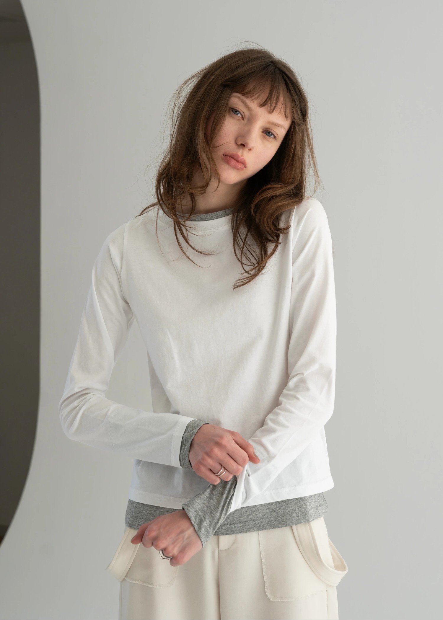 bi color layered like long T