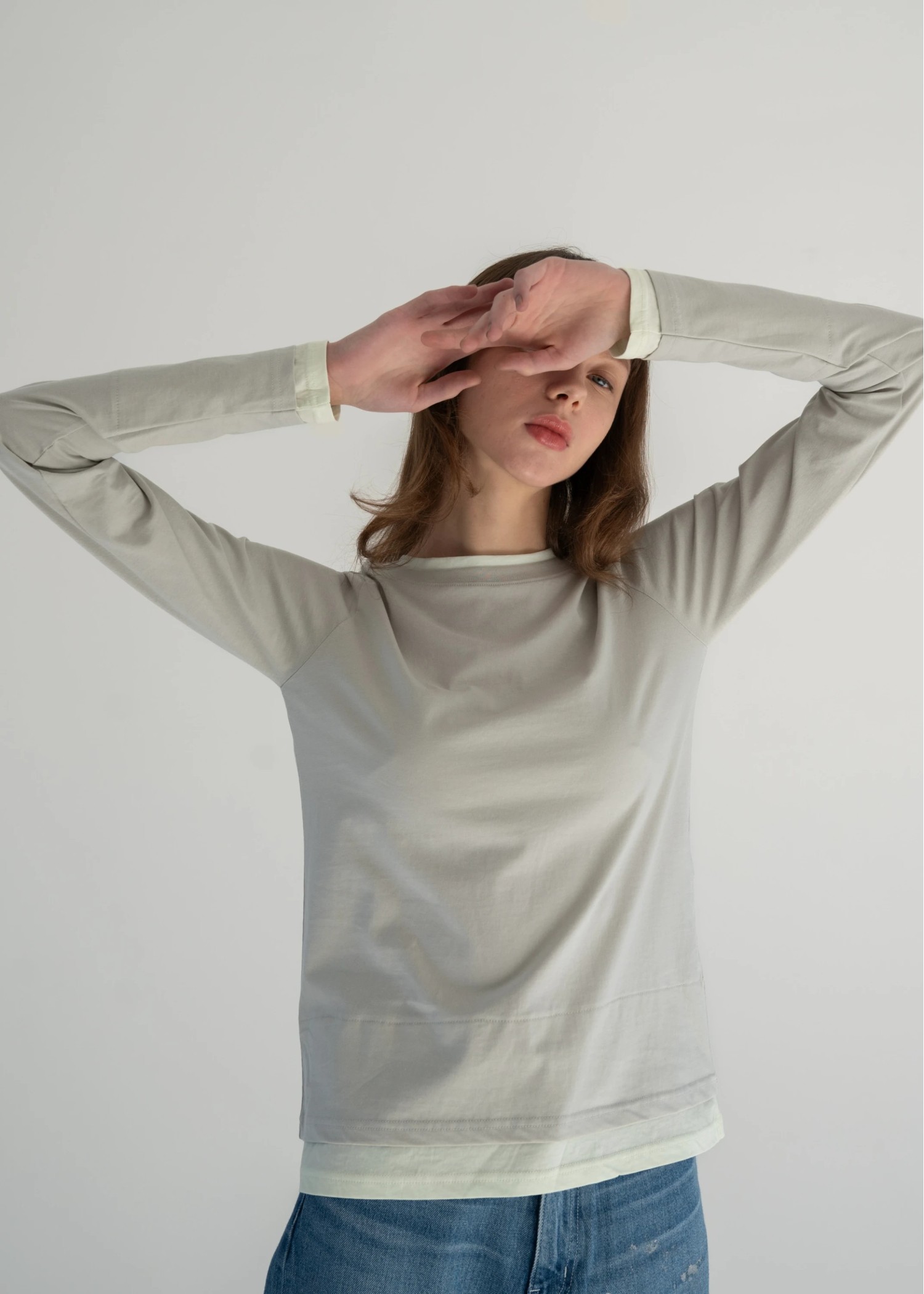 bi color layered like long T