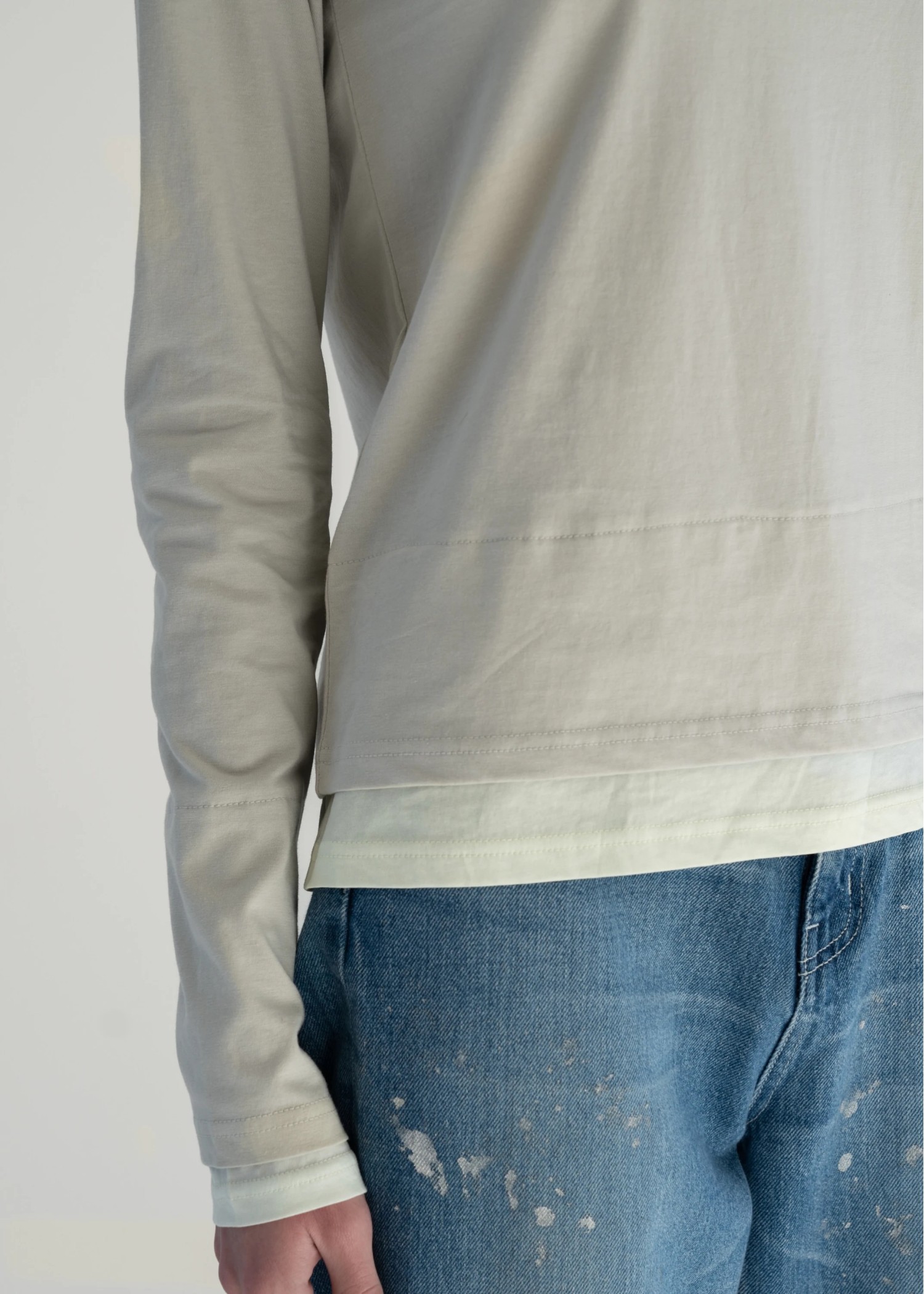 bi color layered like long T