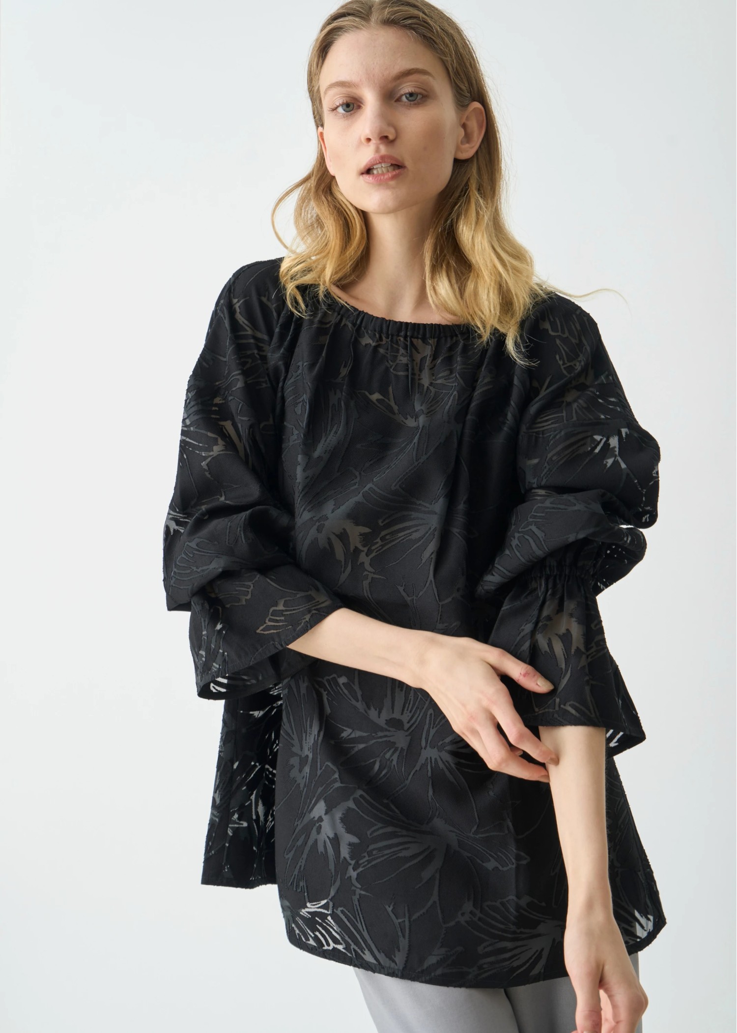 organdy flower candy sleeve TOPS