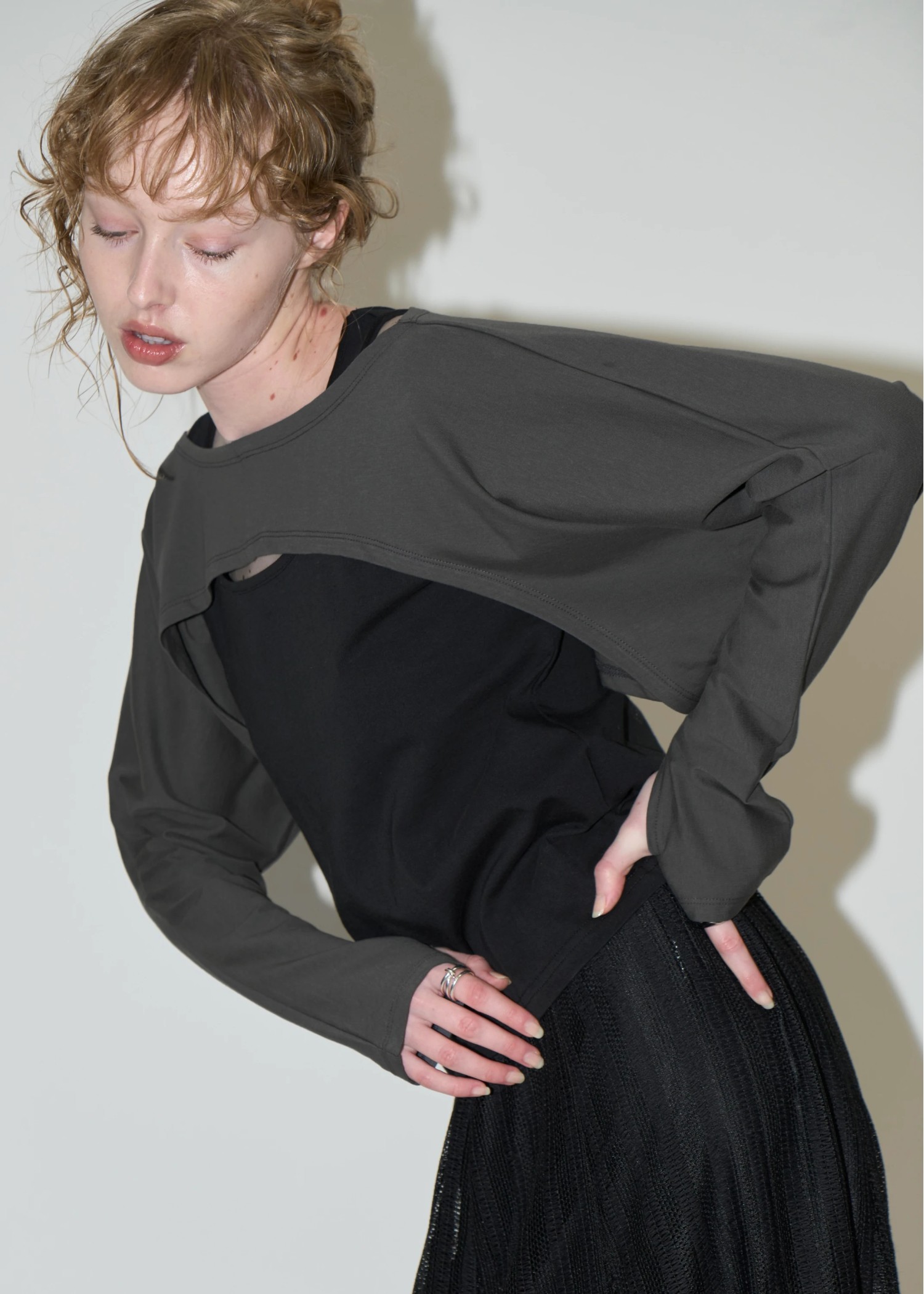 arm bolero cut and sew tank set