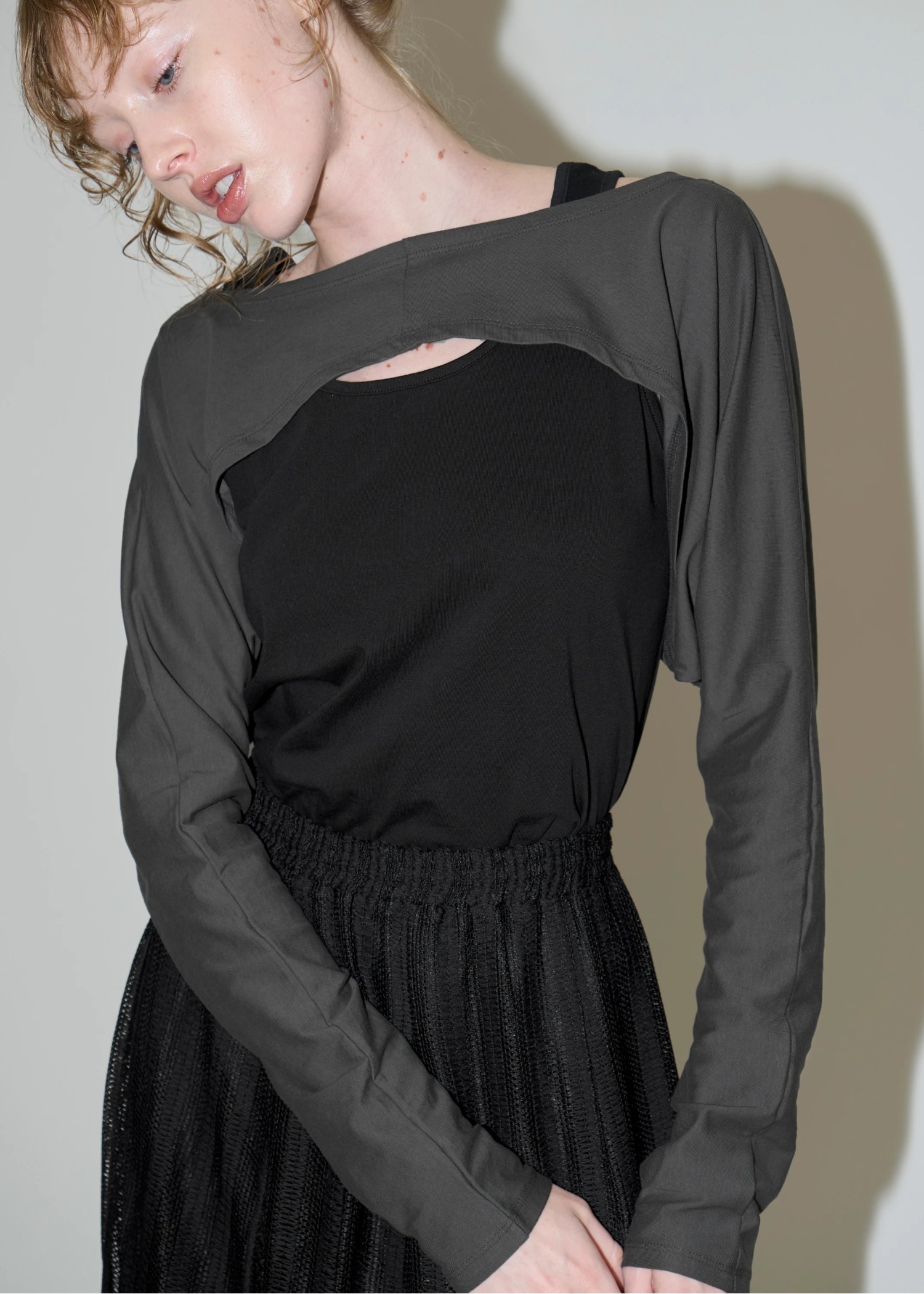 arm bolero cut and sew tank set