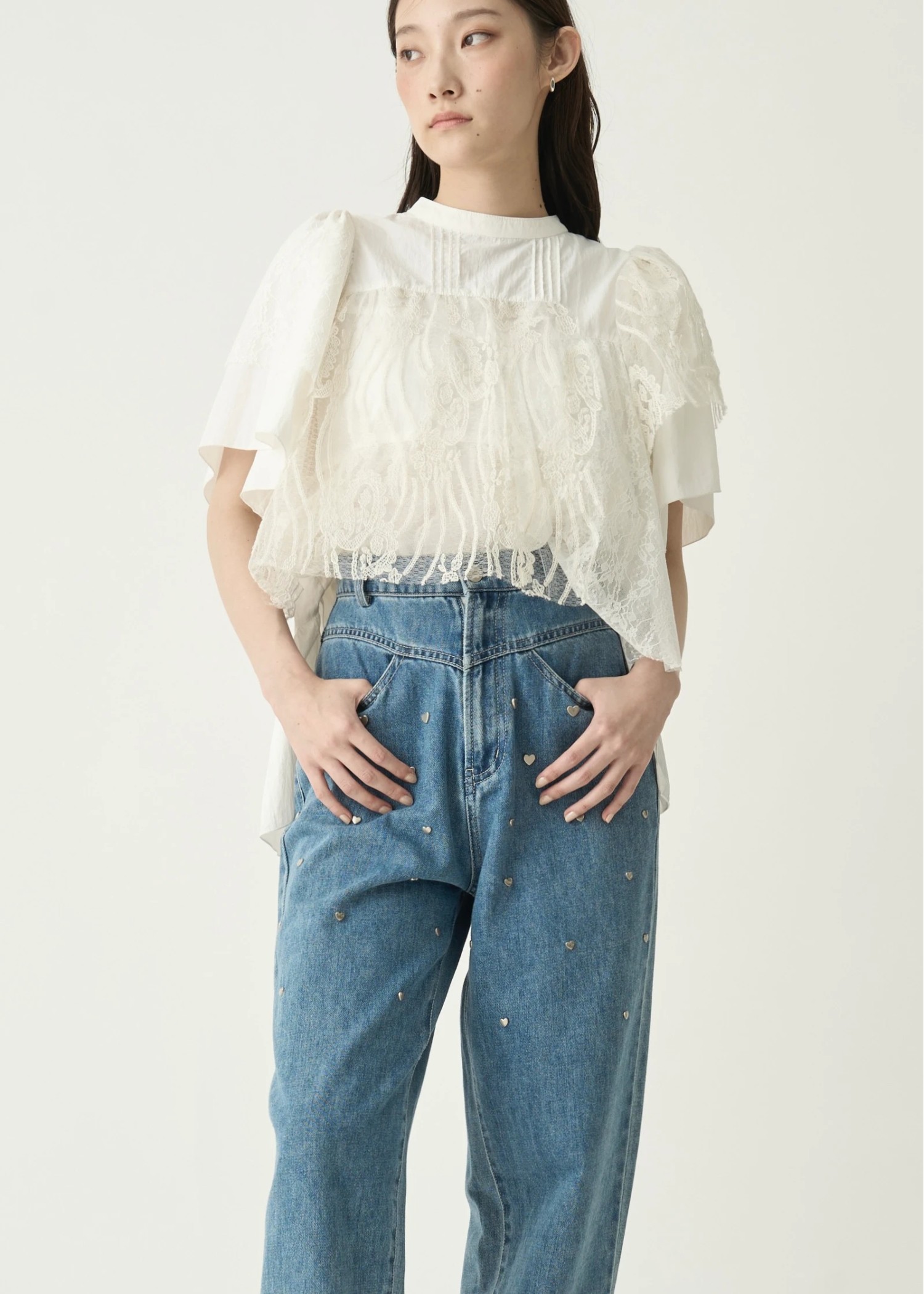 random tiered mix lace BL