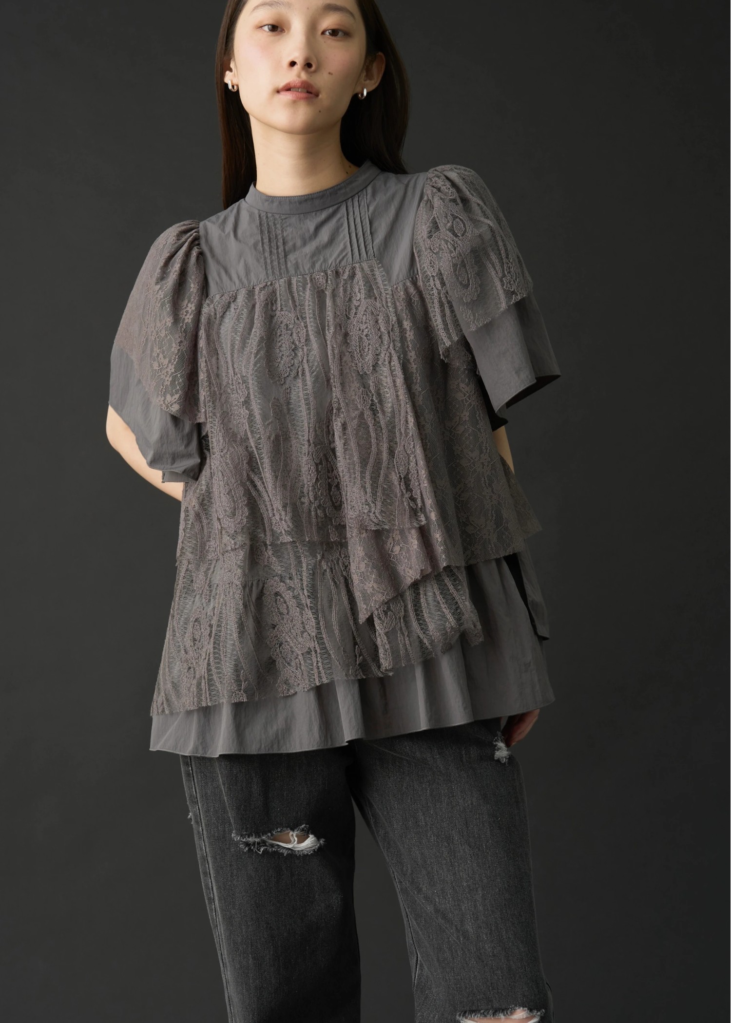 random tiered mix lace BL