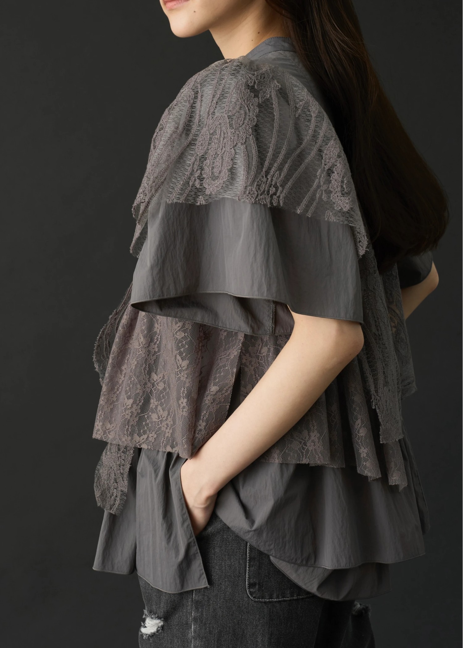 random tiered mix lace BL