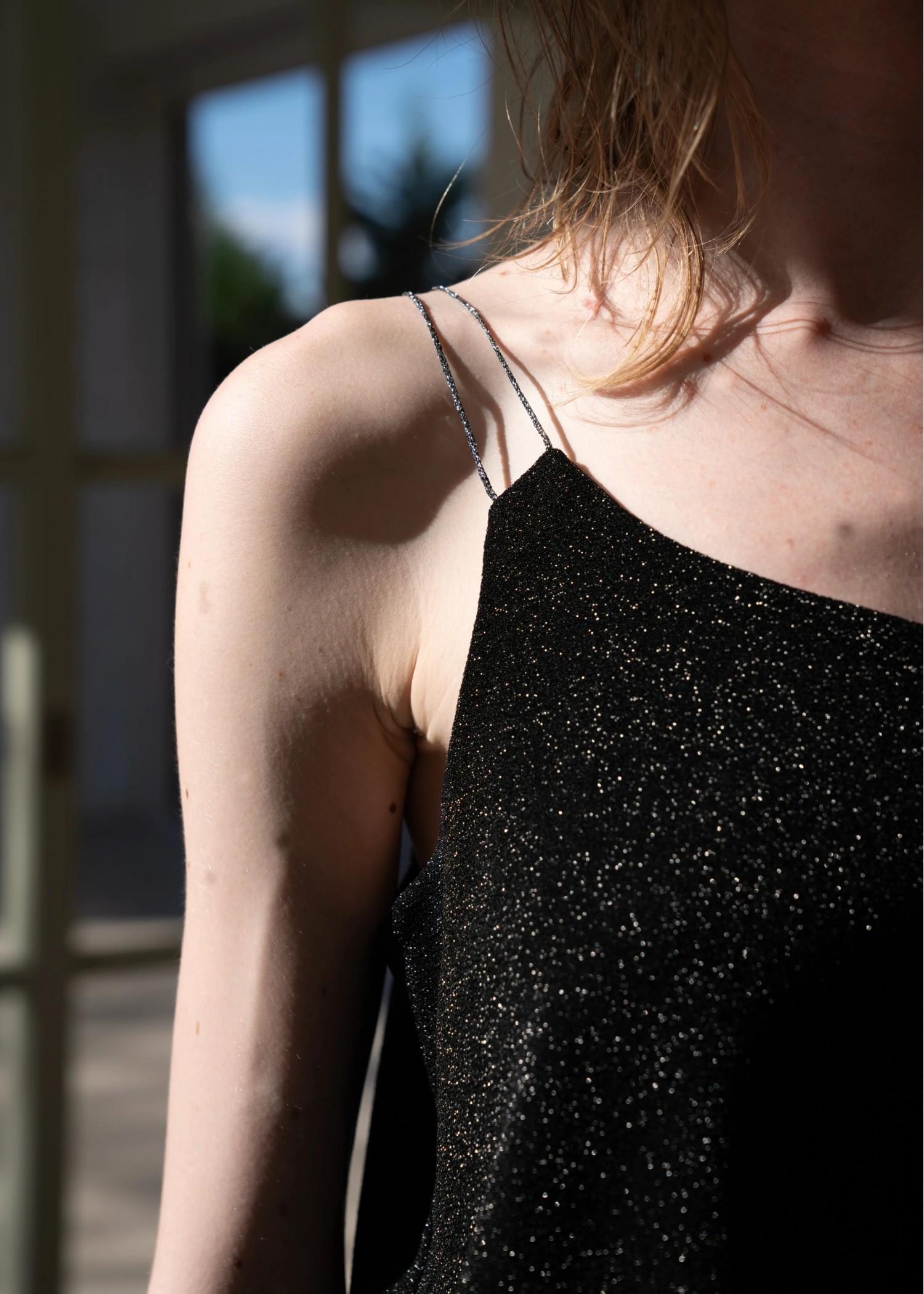 lame cord 2way cropped cami