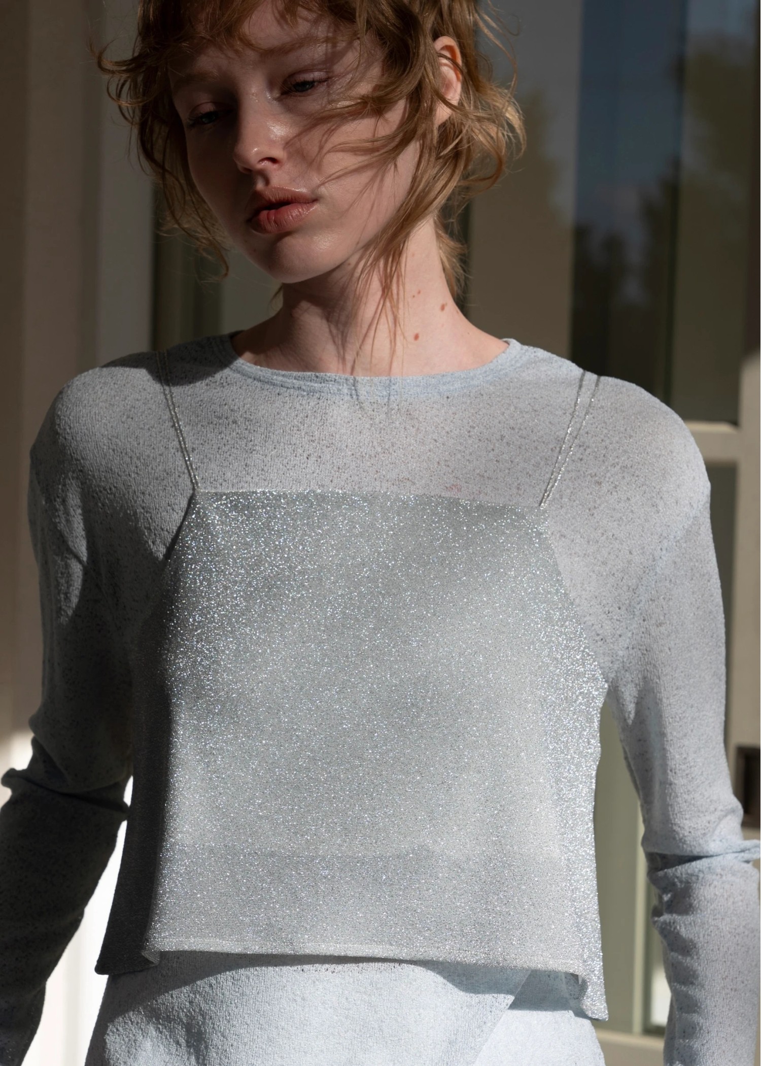 lame cord 2way cropped cami