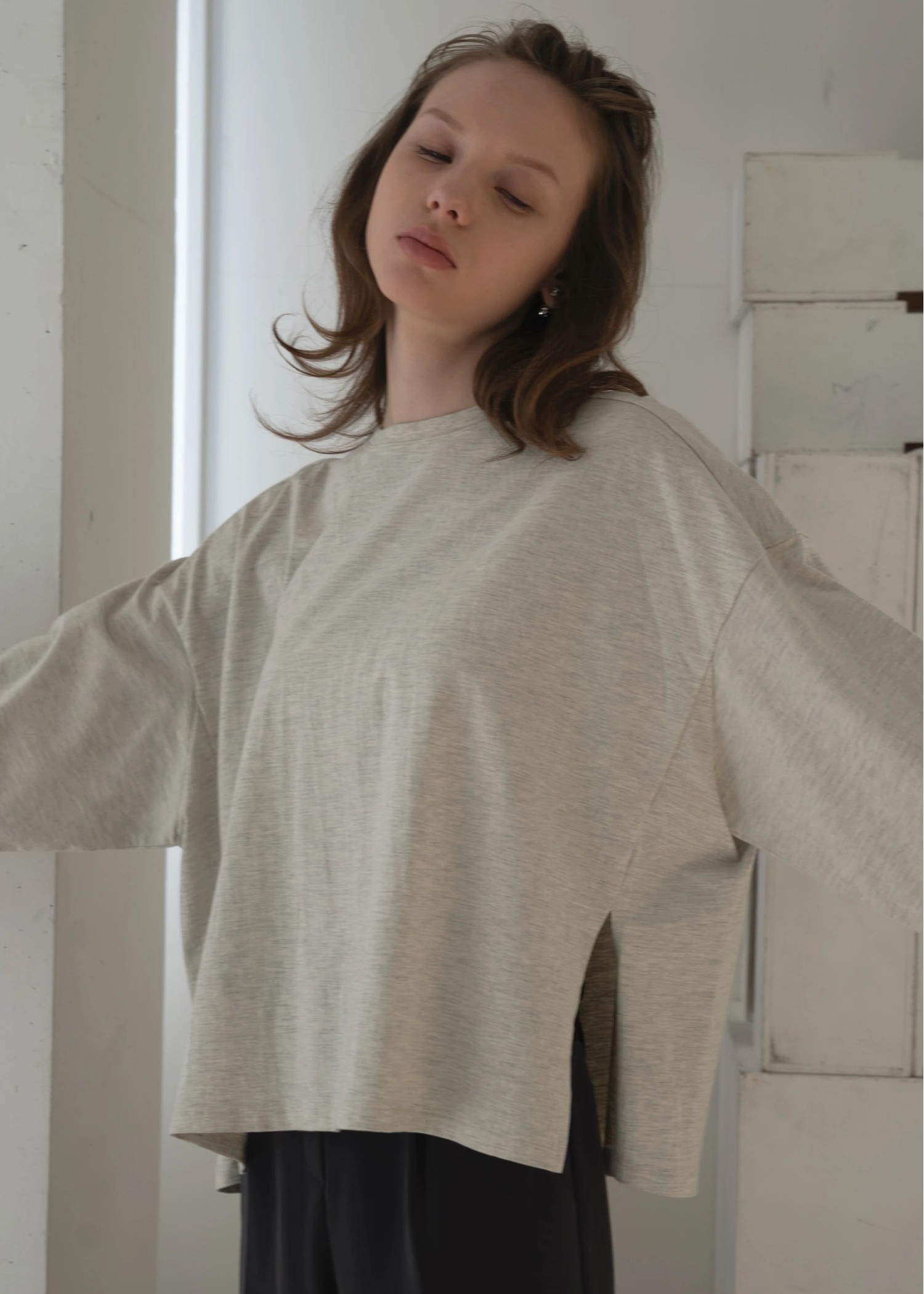 compact side cut generous long T