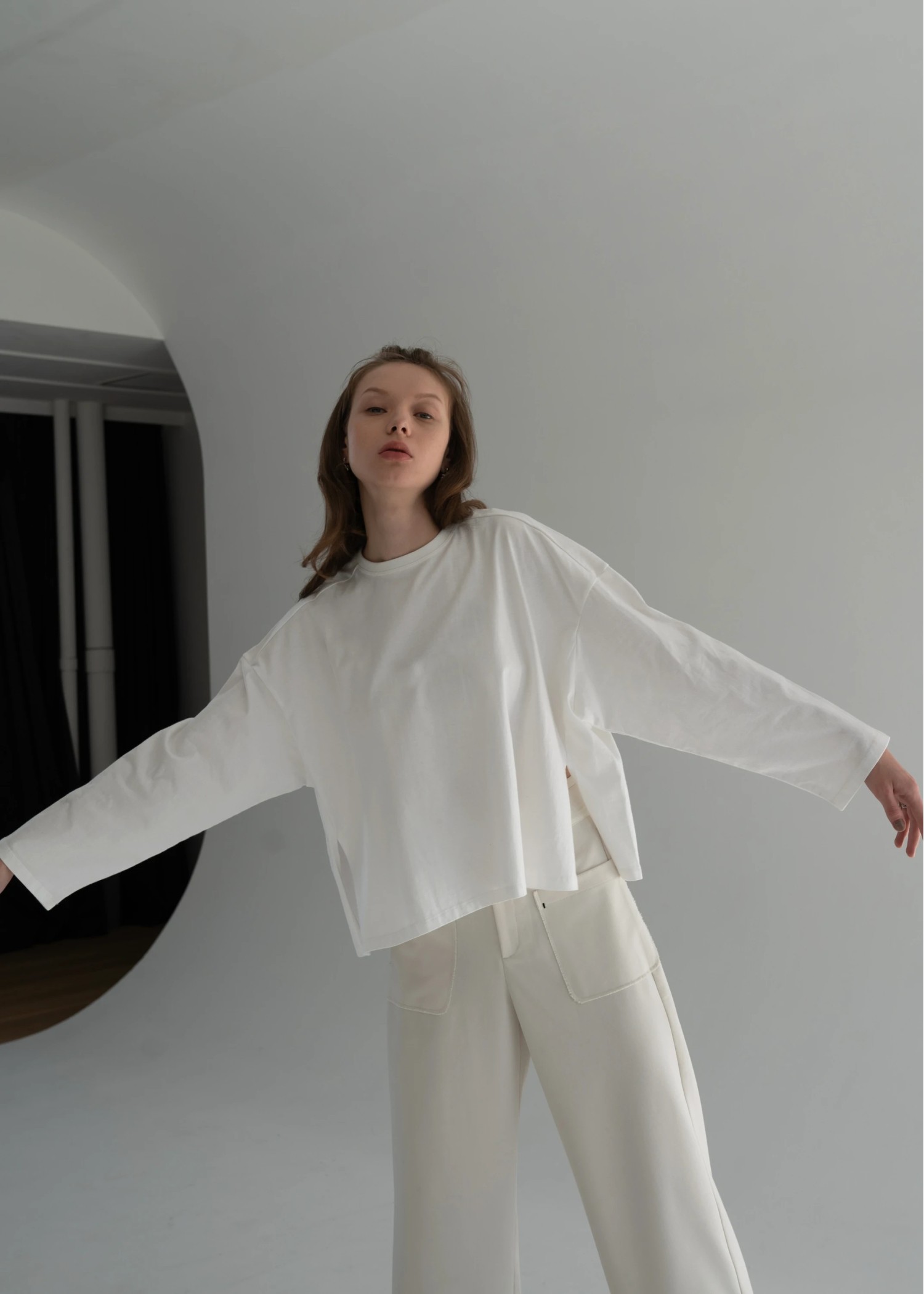 compact side cut generous long T