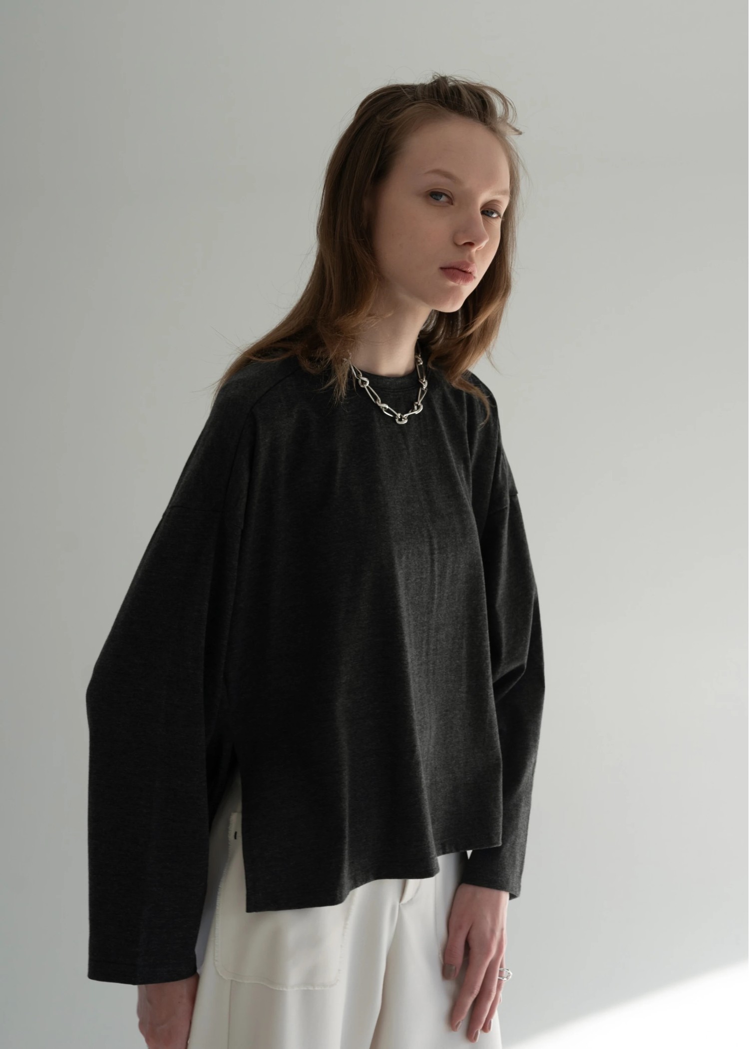 compact side cut generous long T