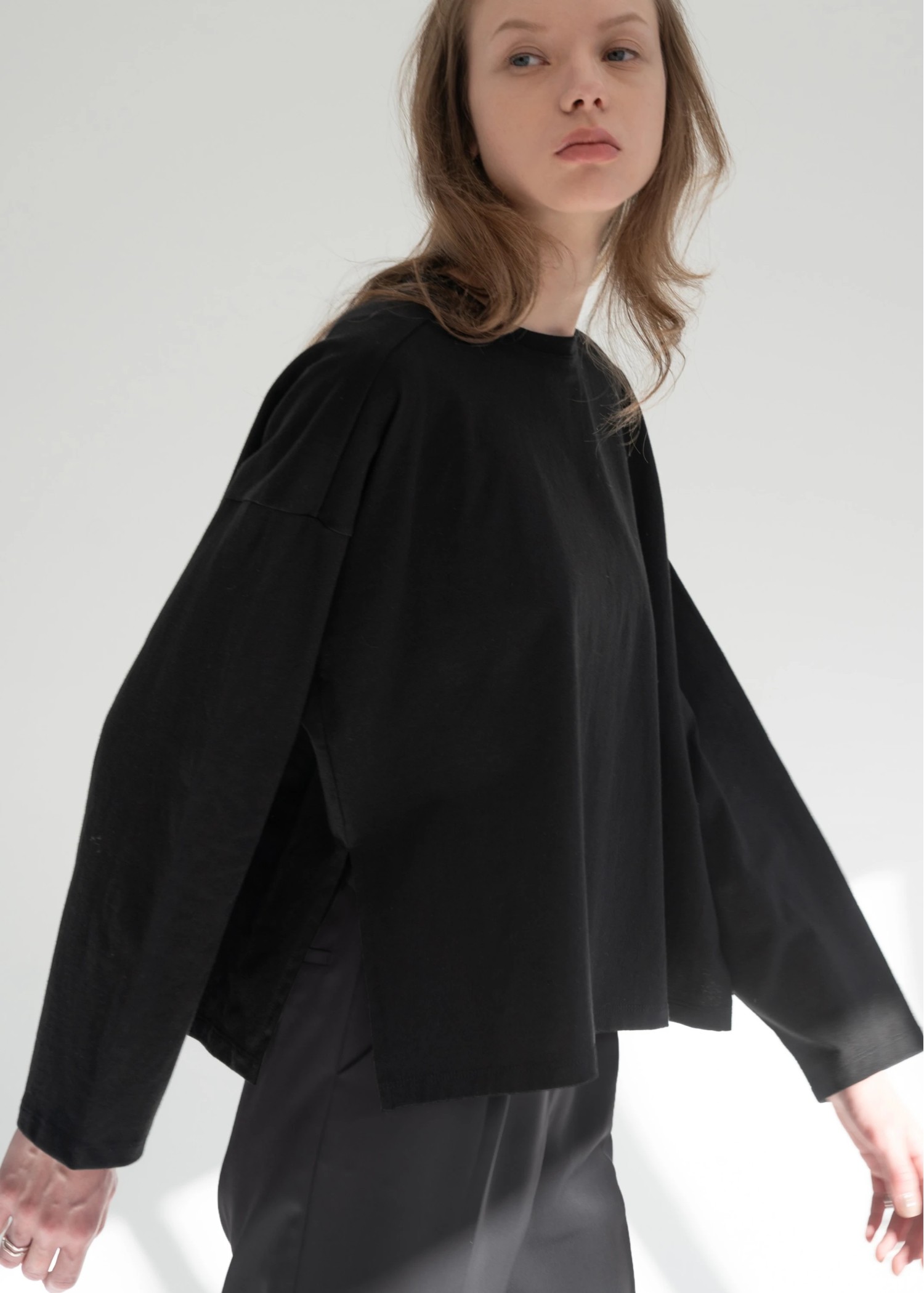 compact side cut generous long T