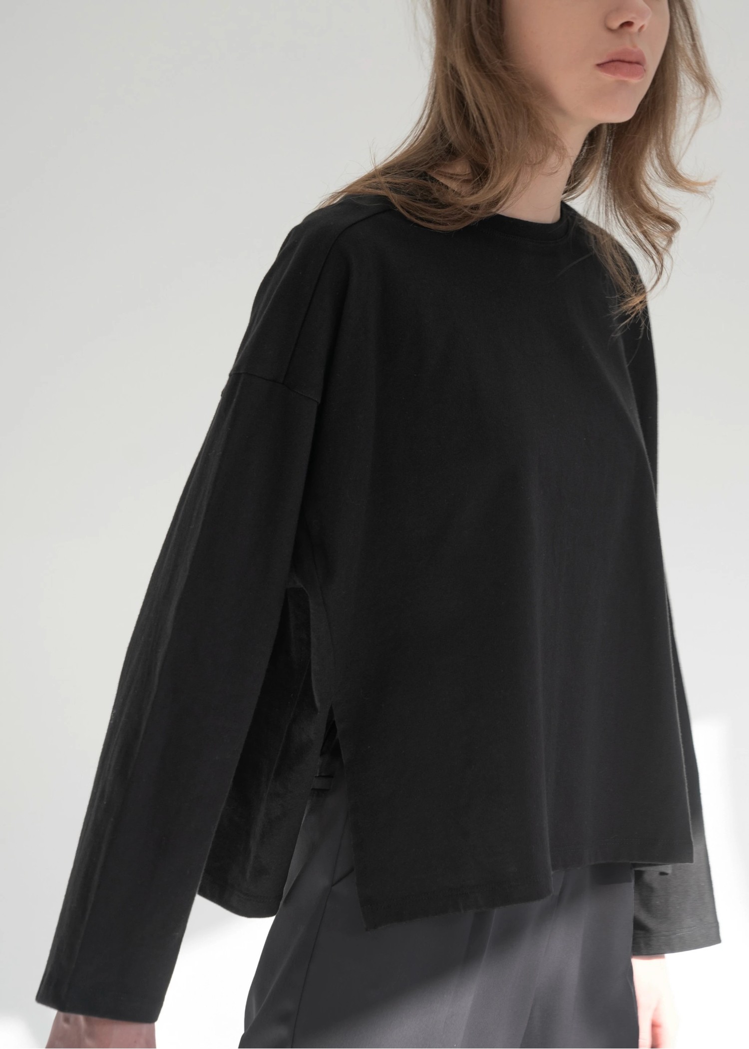 compact side cut generous long T