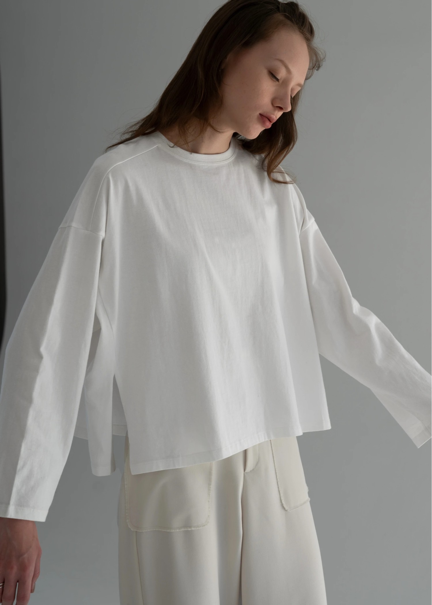 compact side cut generous long T