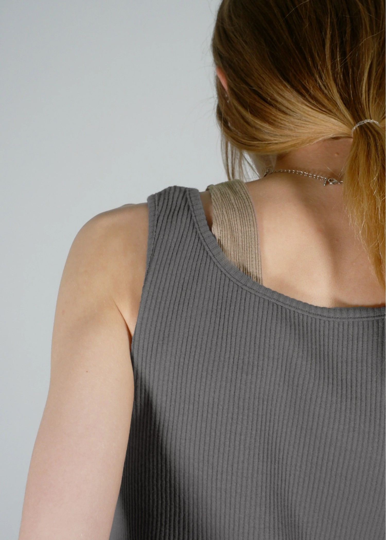 heart hollow out layered tank