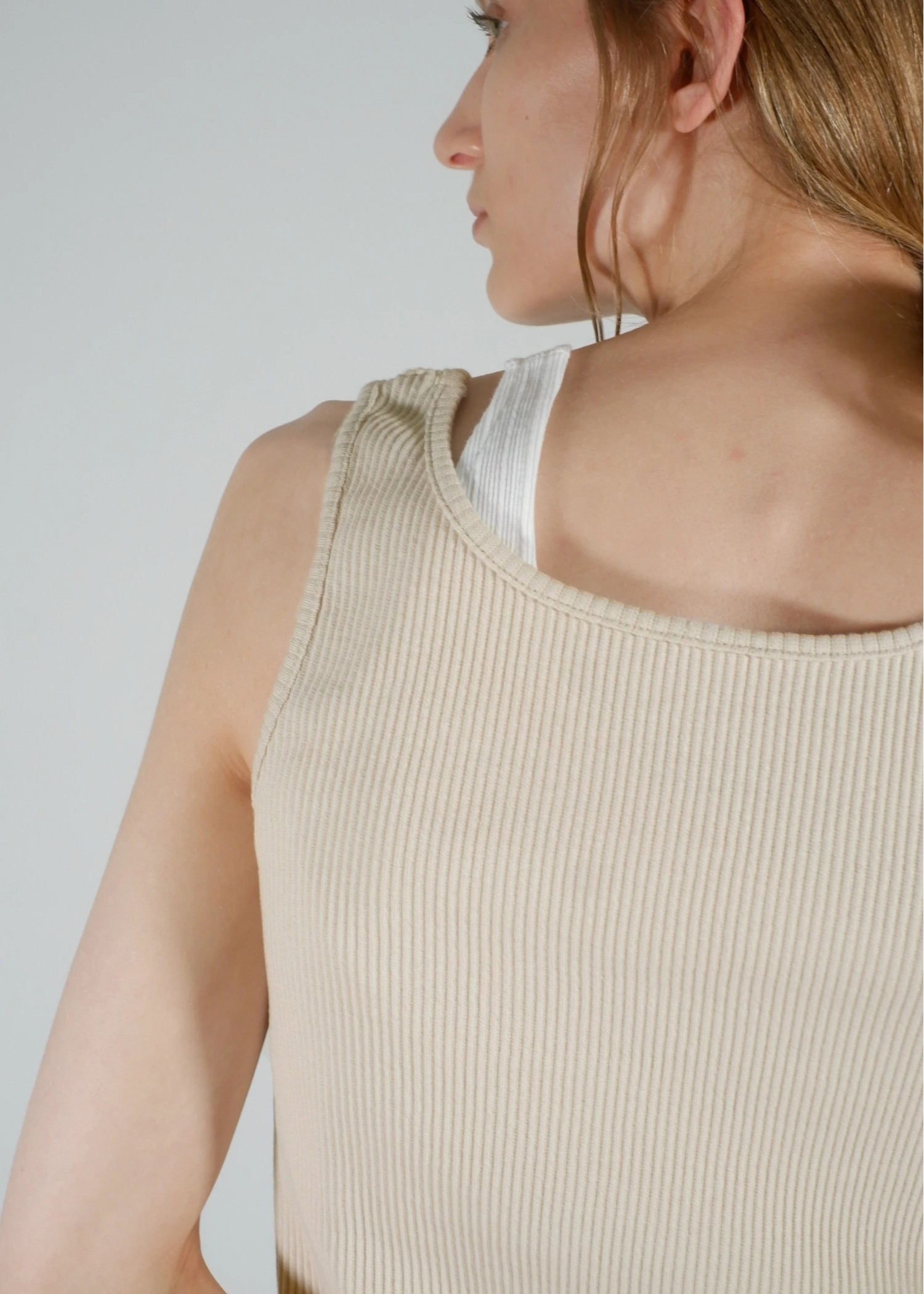 heart hollow out layered tank