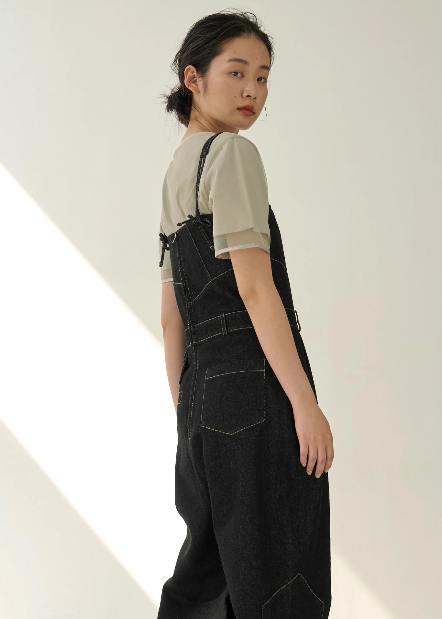 tulle combi piping T-shirt