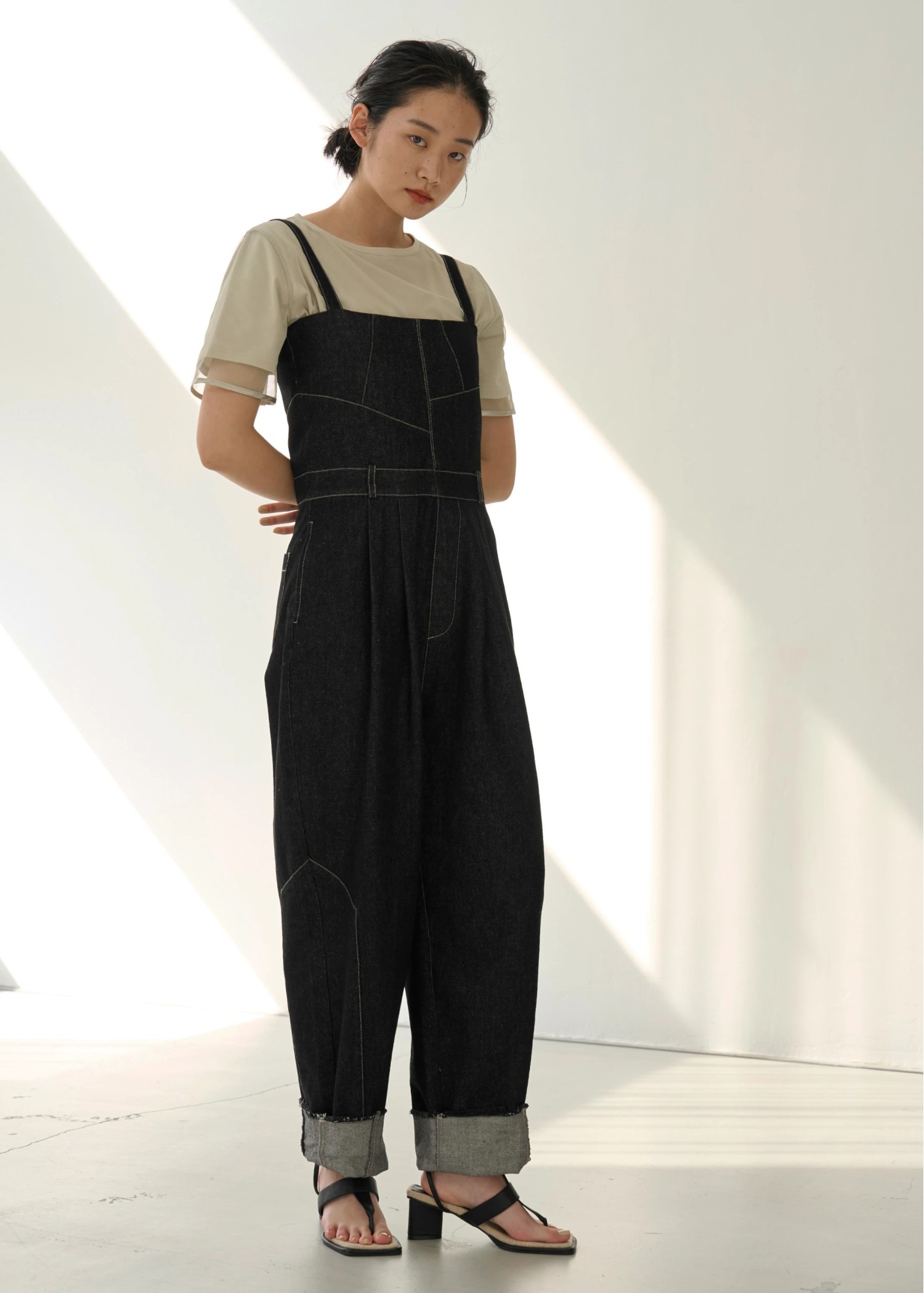 tulle combi piping T-shirt