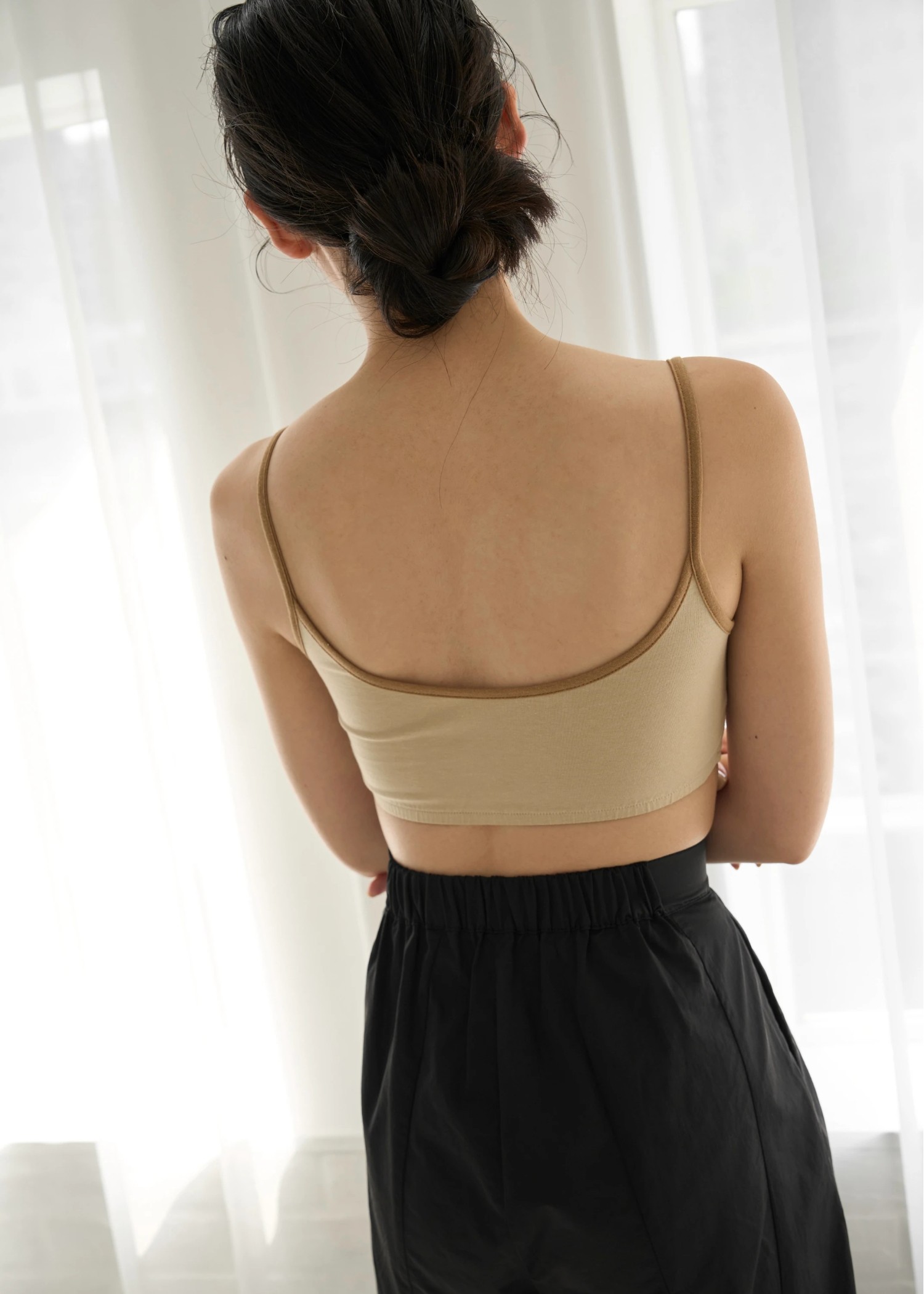 cup in cut and sew bra top