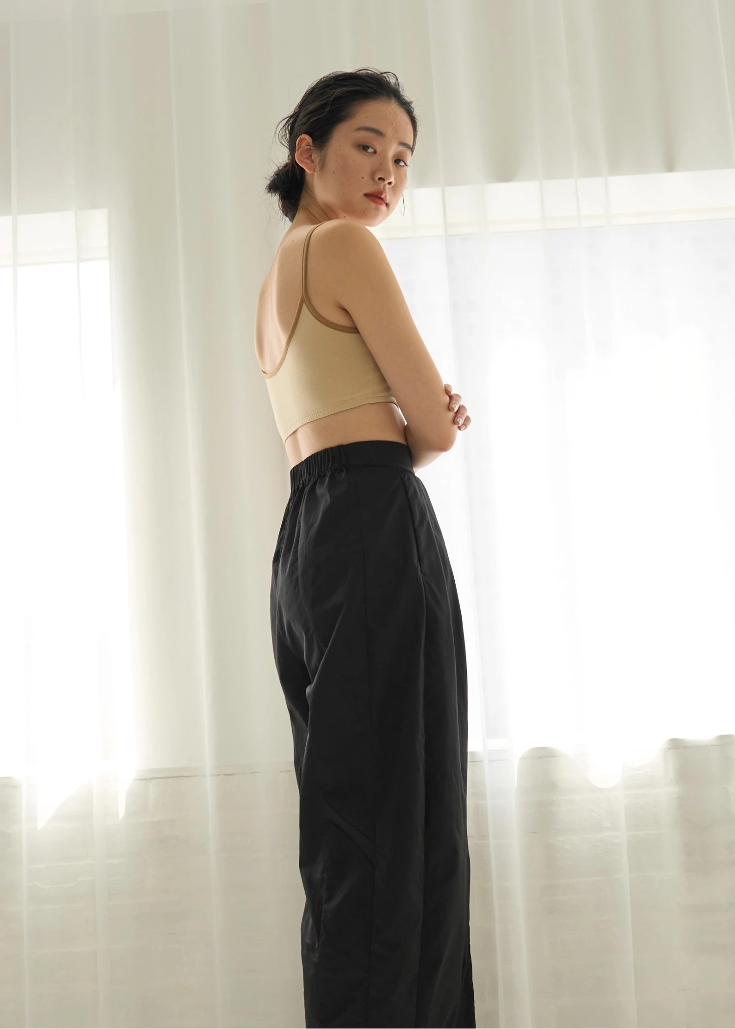 cup in cut and sew bra top