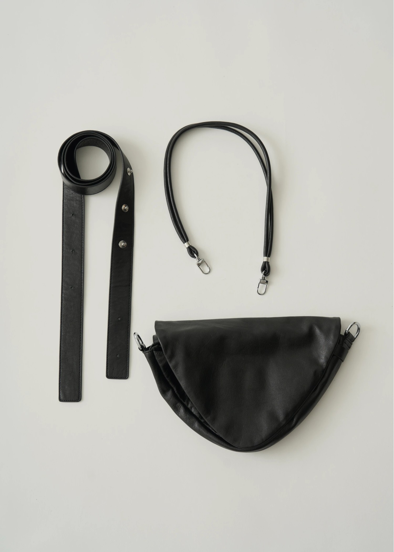 triangle real leather bag "SIERRA"