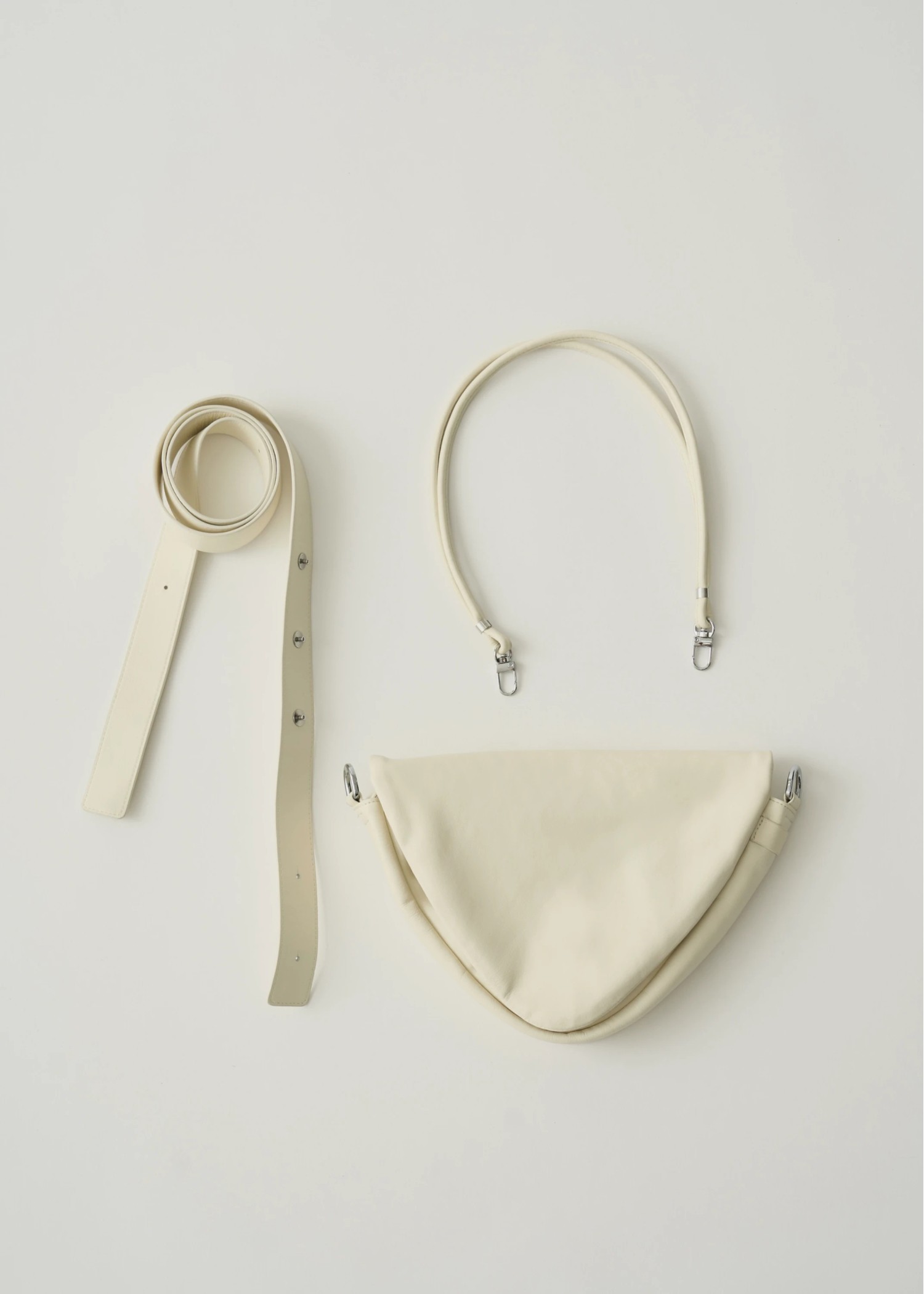 triangle real leather bag "SIERRA"