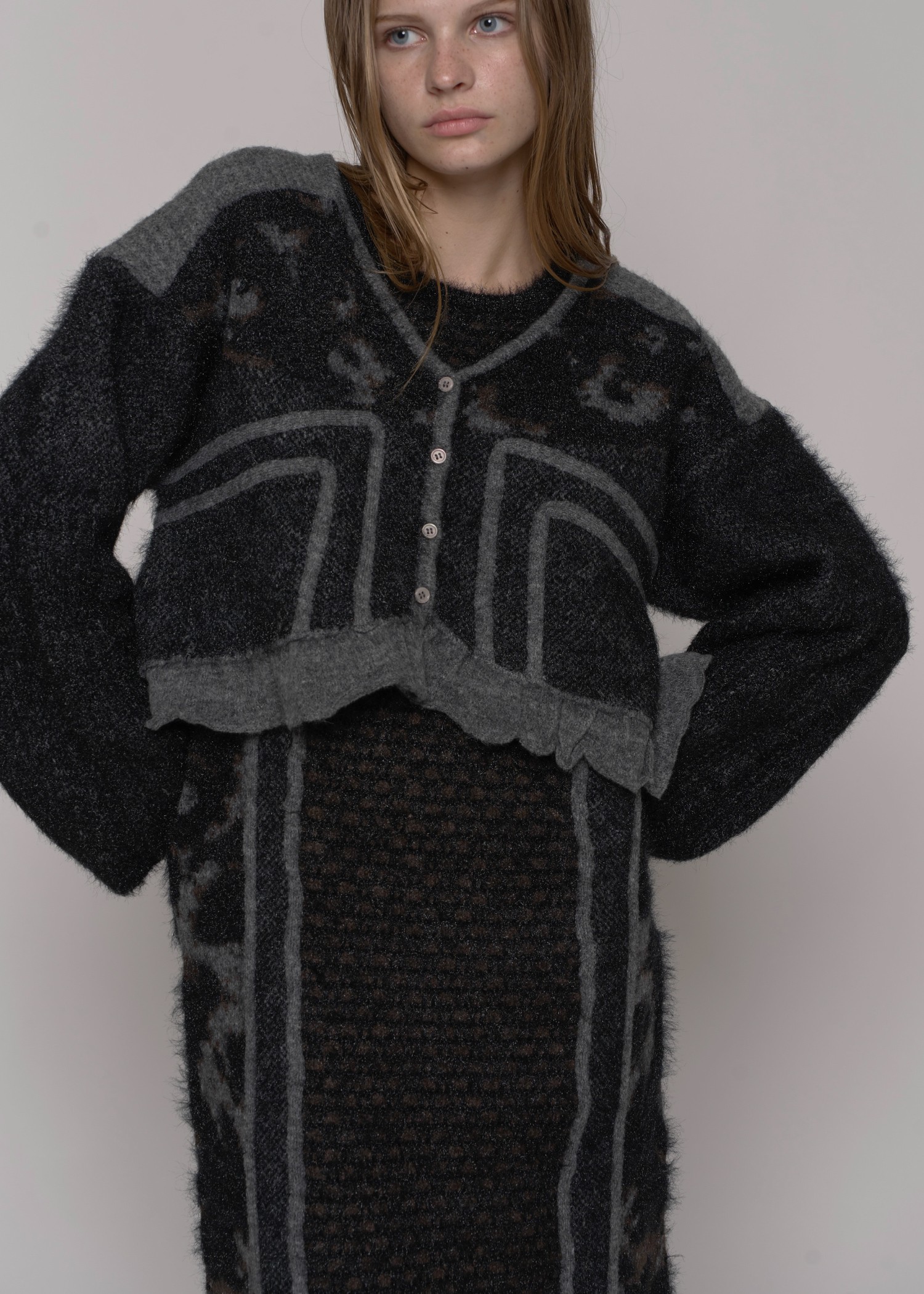 at random shaggy pattern knit CD