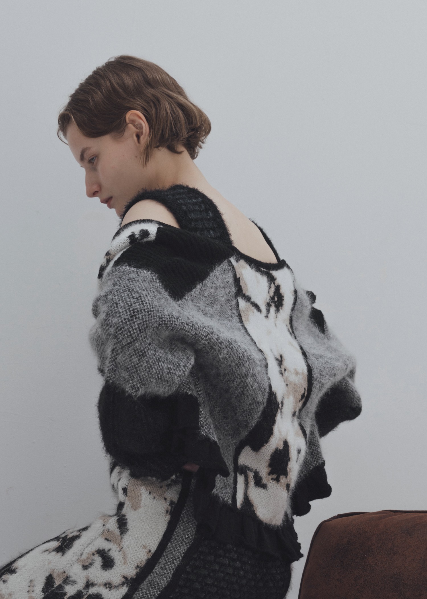 at random shaggy pattern knit CD