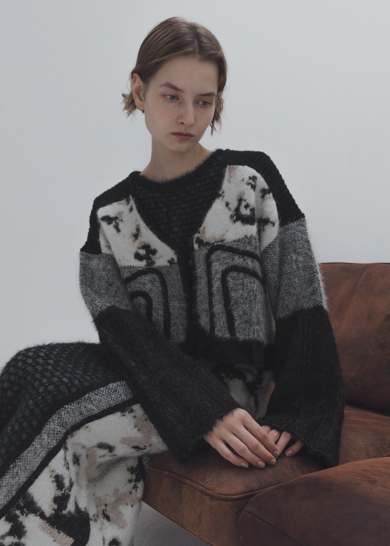 at random shaggy pattern knit CD