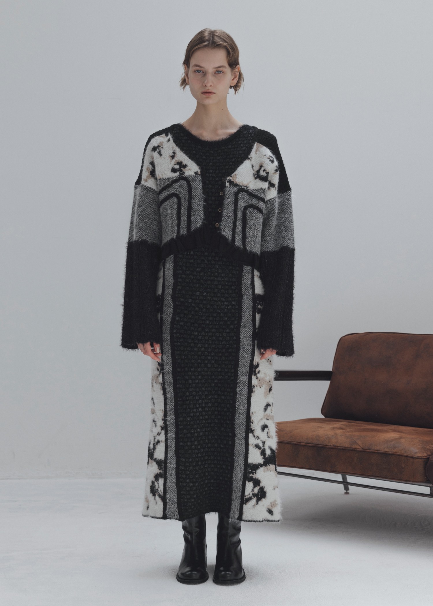 at random shaggy pattern knit CD