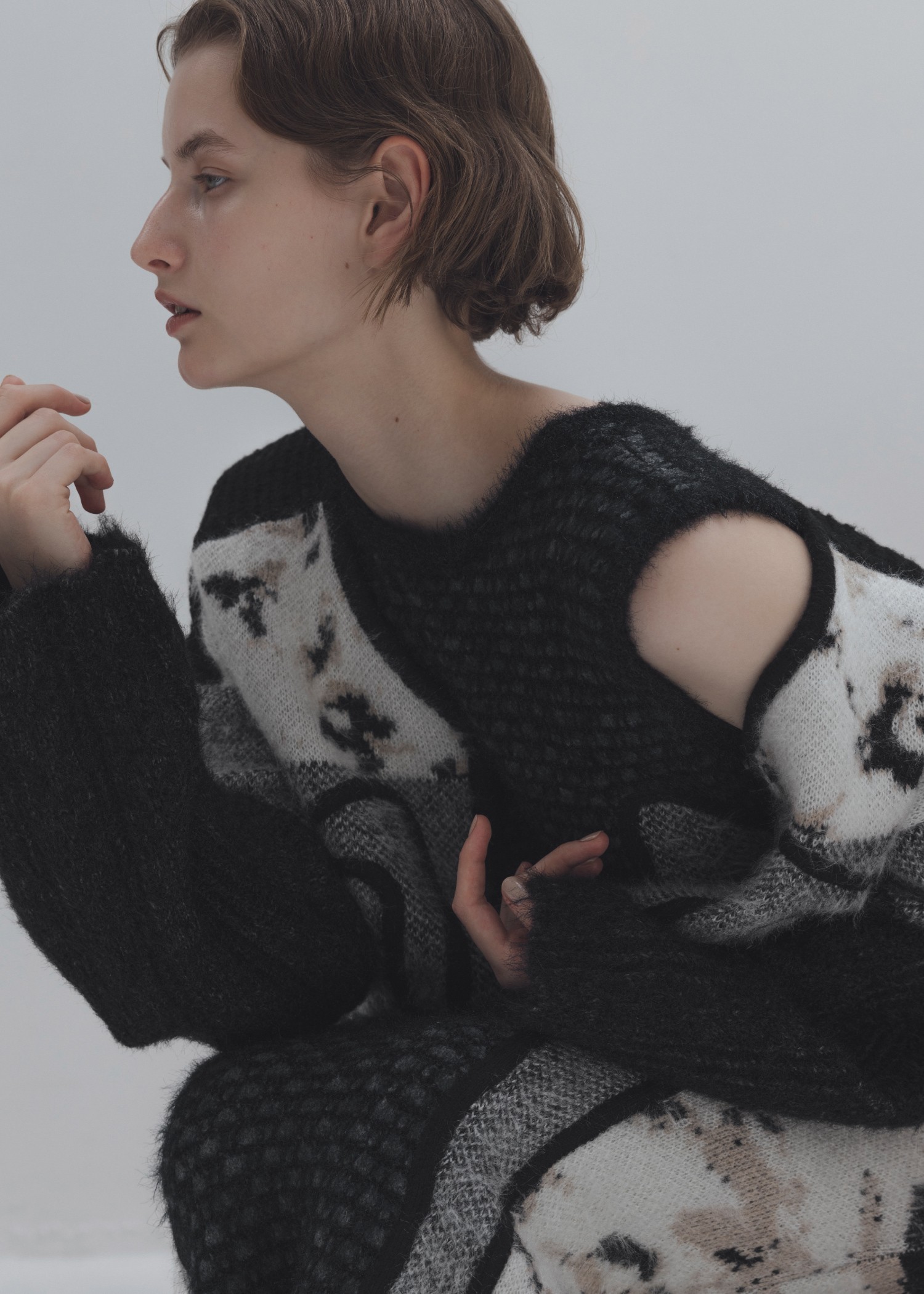 at random shaggy pattern knit CD