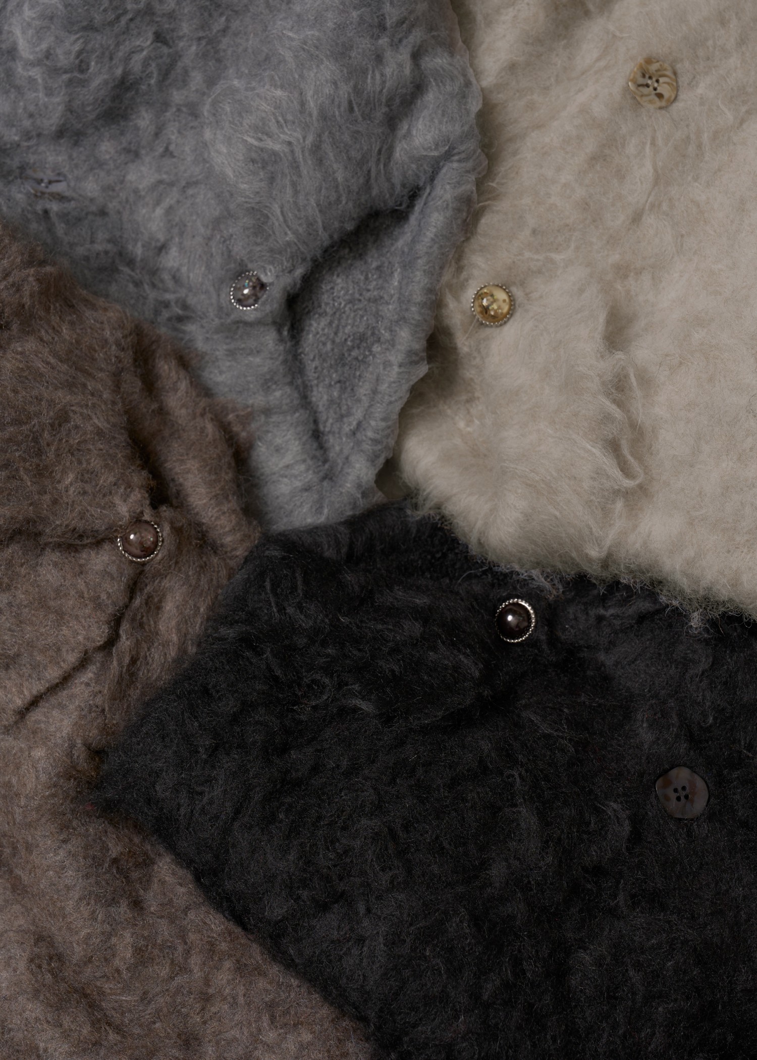 reversible brushed lightly knit cardigan