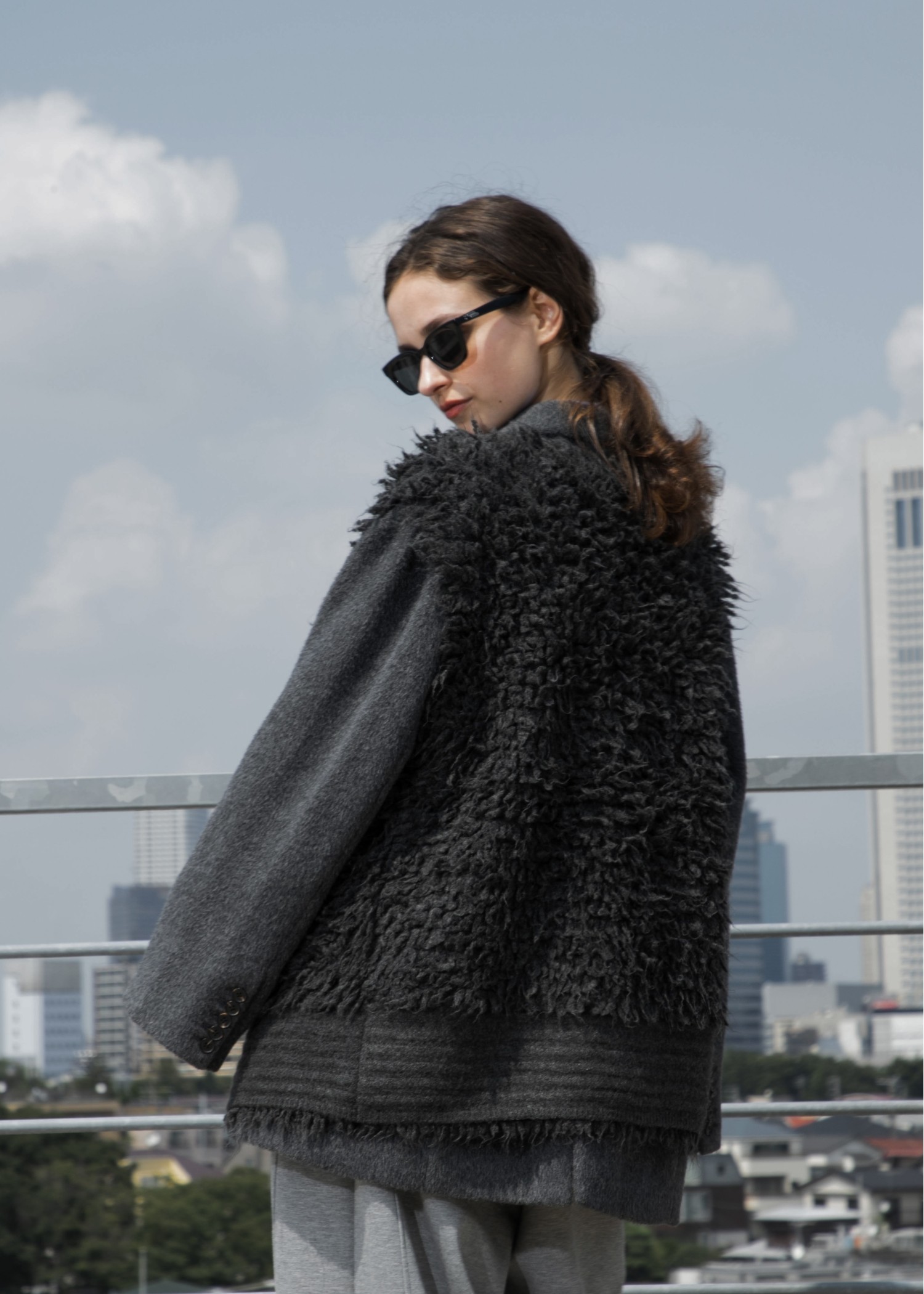 long loop reversible knit vest