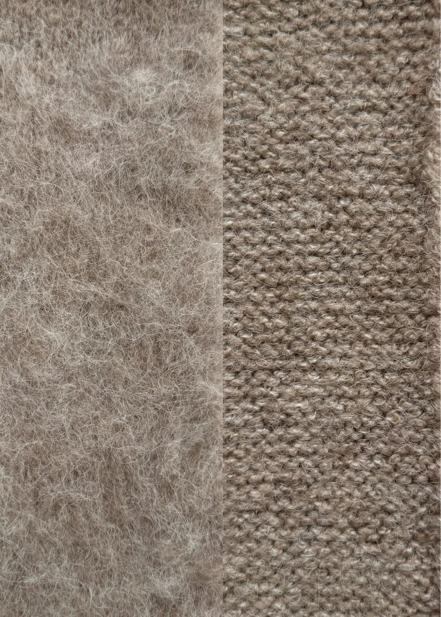 brushed shaggy over size knit vest