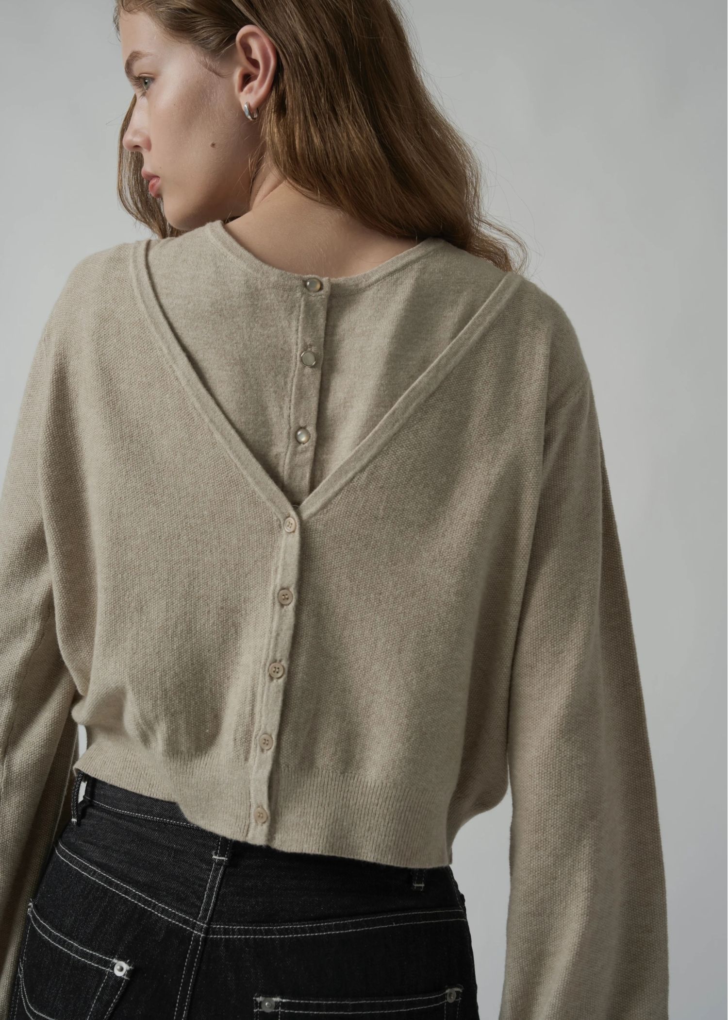 slit tank & seed stitch CD knit ensemble