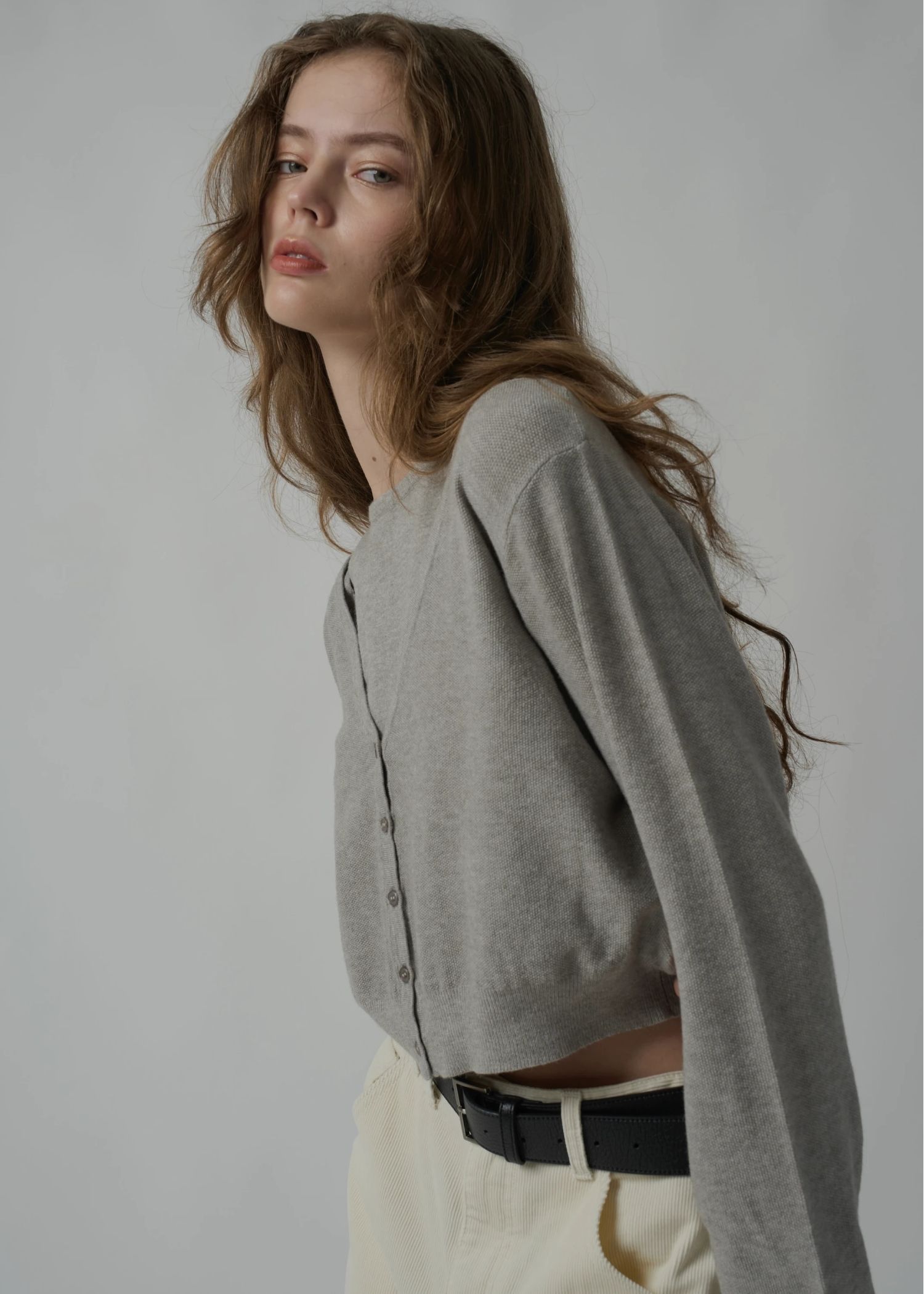 slit tank & seed stitch CD knit ensemble