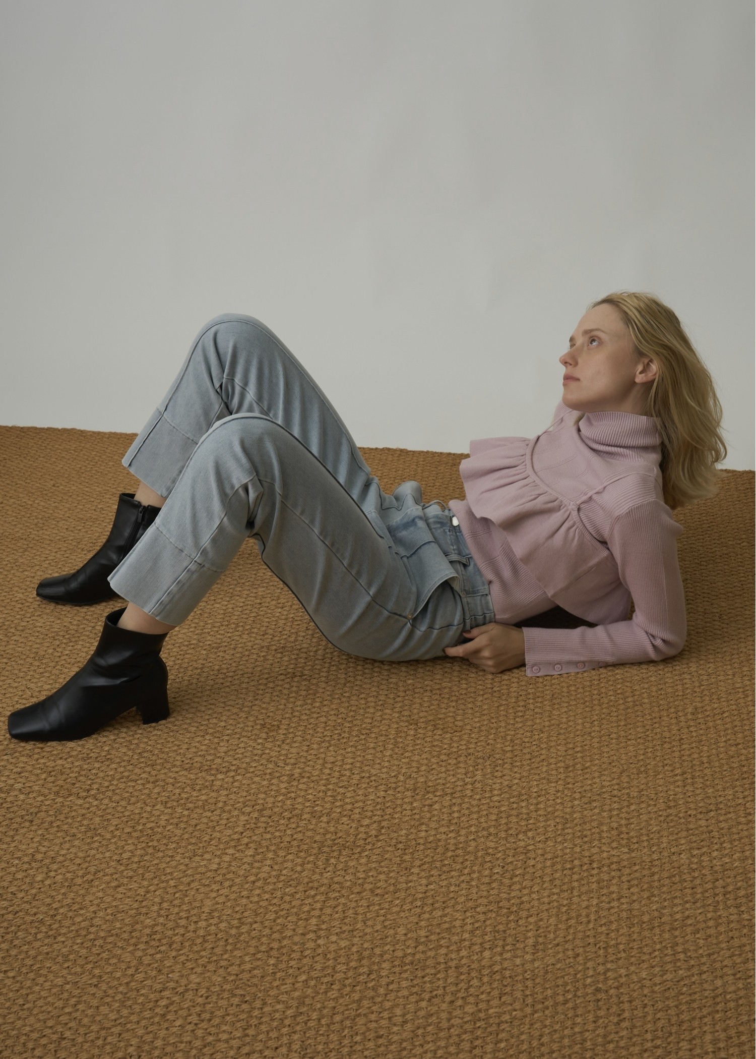 gather flare cropped knit cami