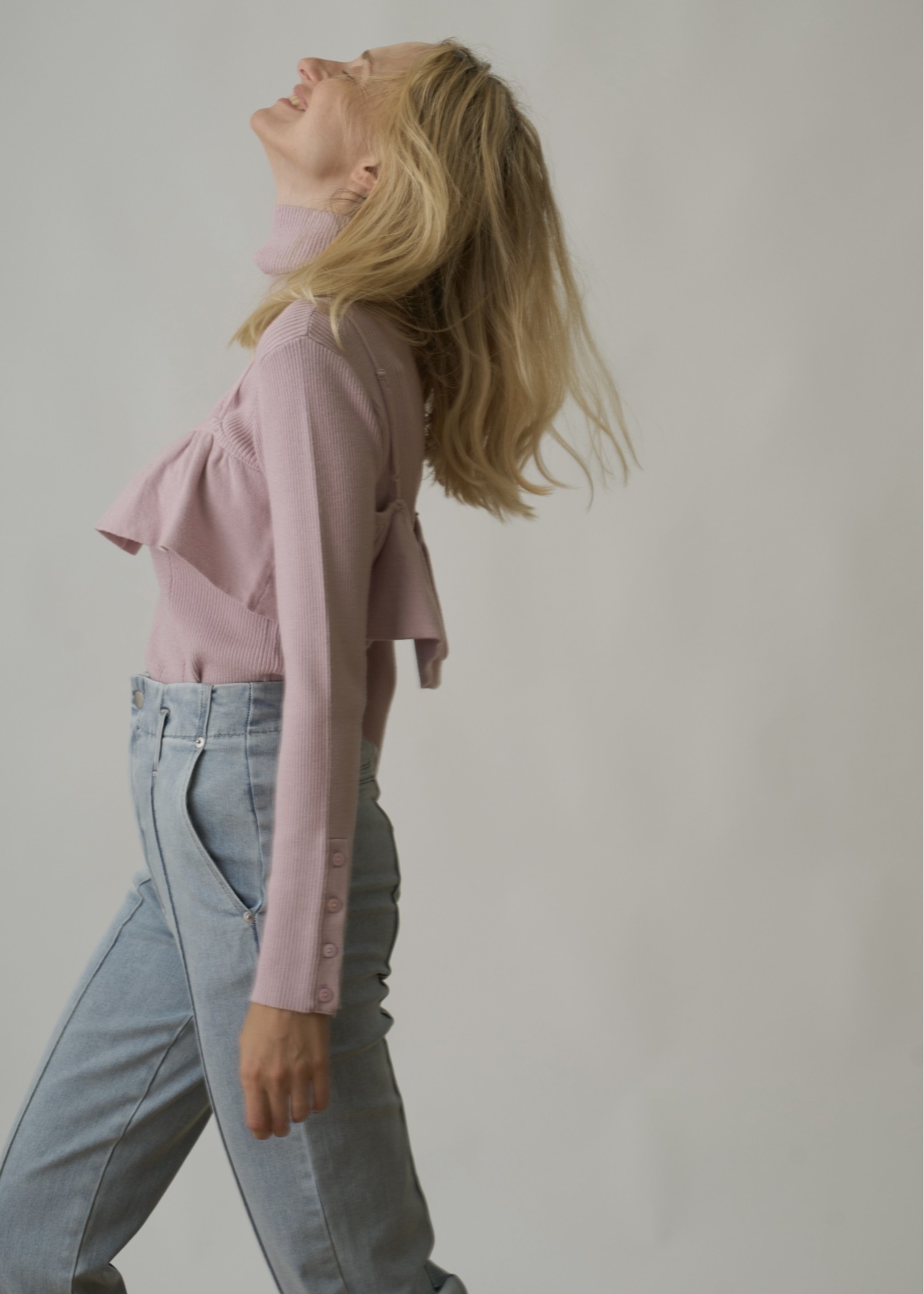 gather flare cropped knit cami