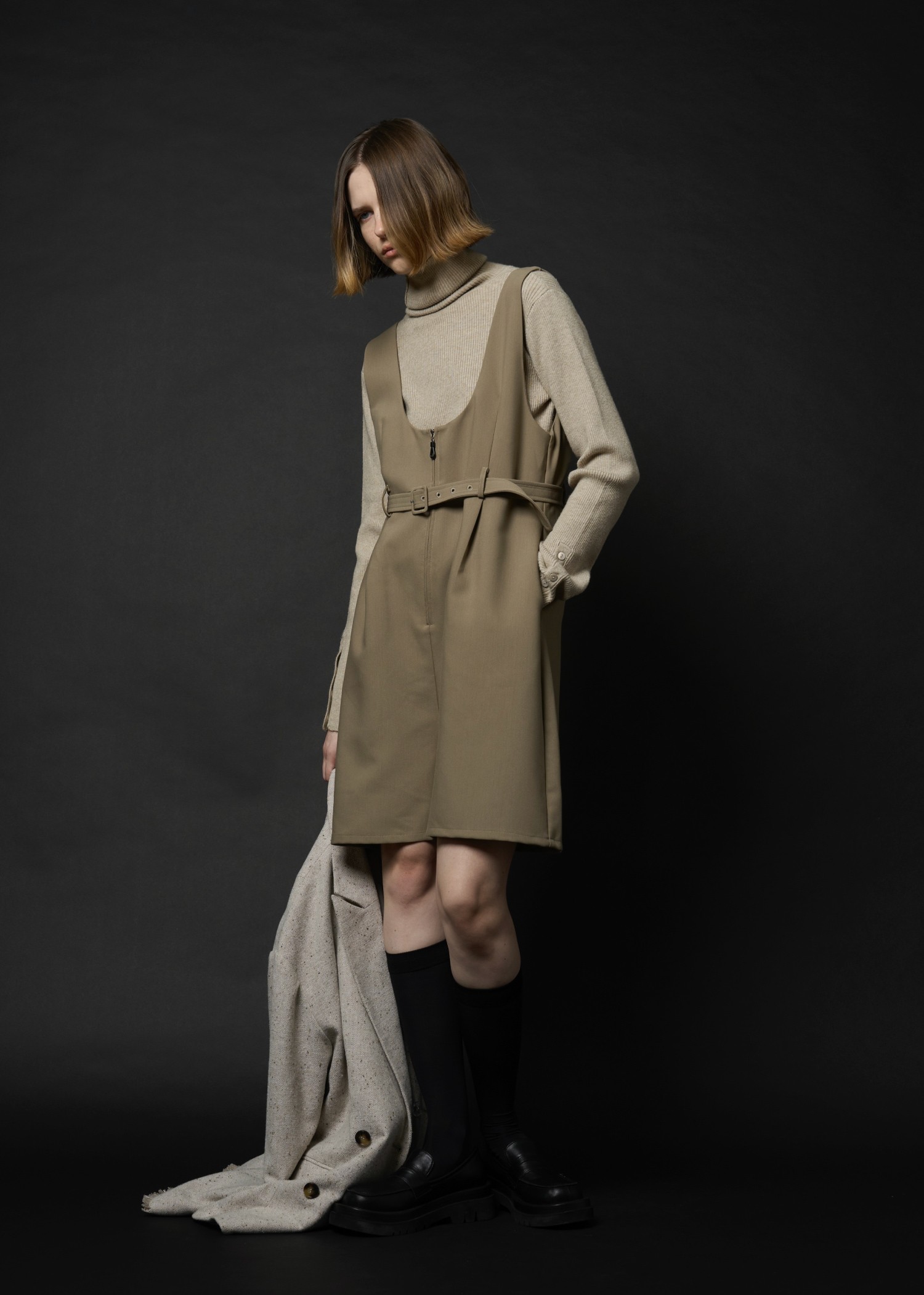 deep u neck box half combinaison