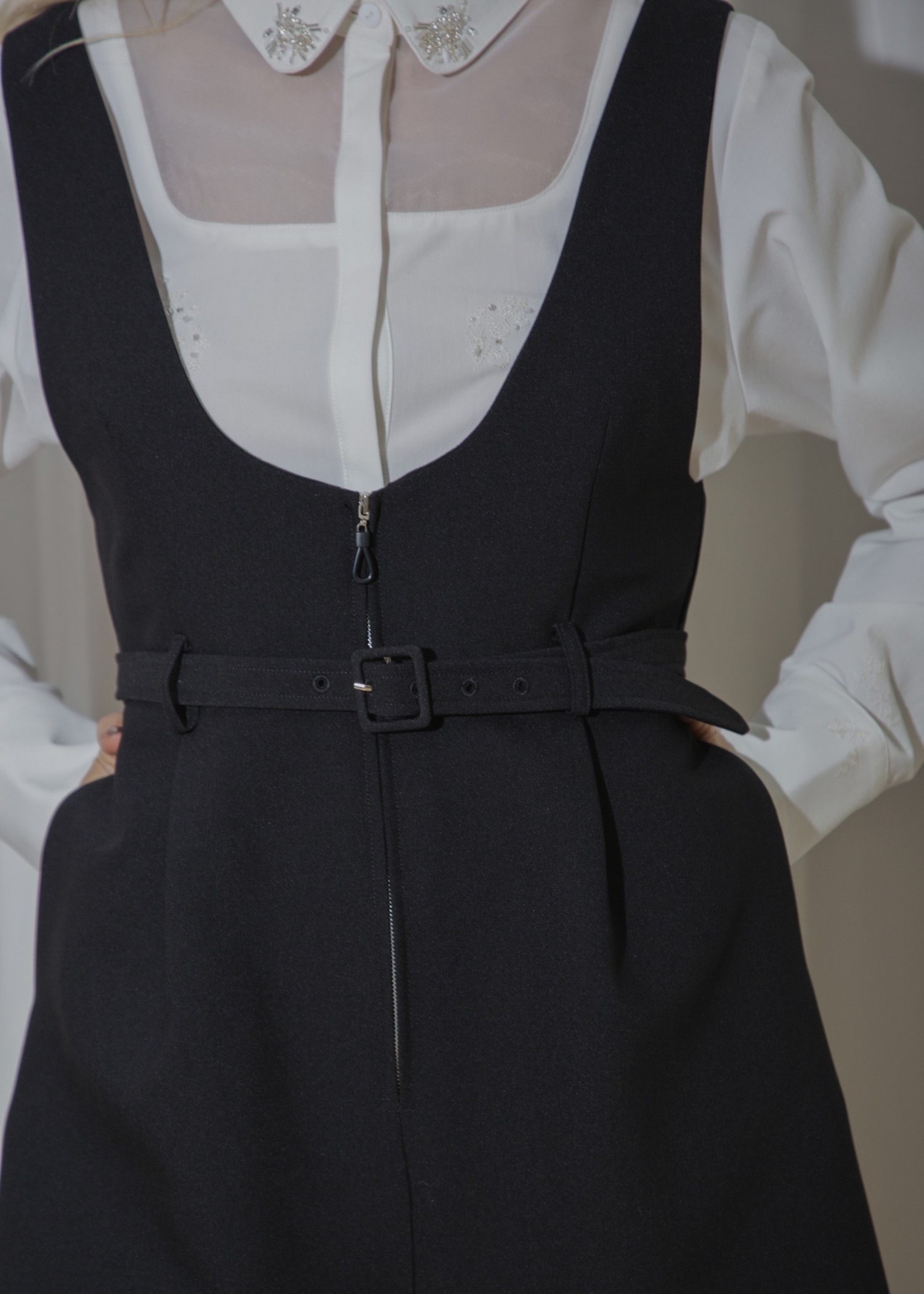 deep u neck box half combinaison