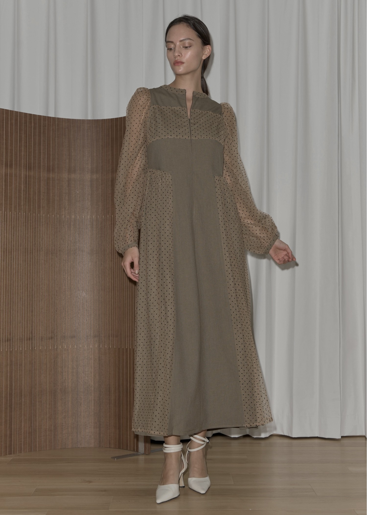 flocky dot layered docking flower motif OP