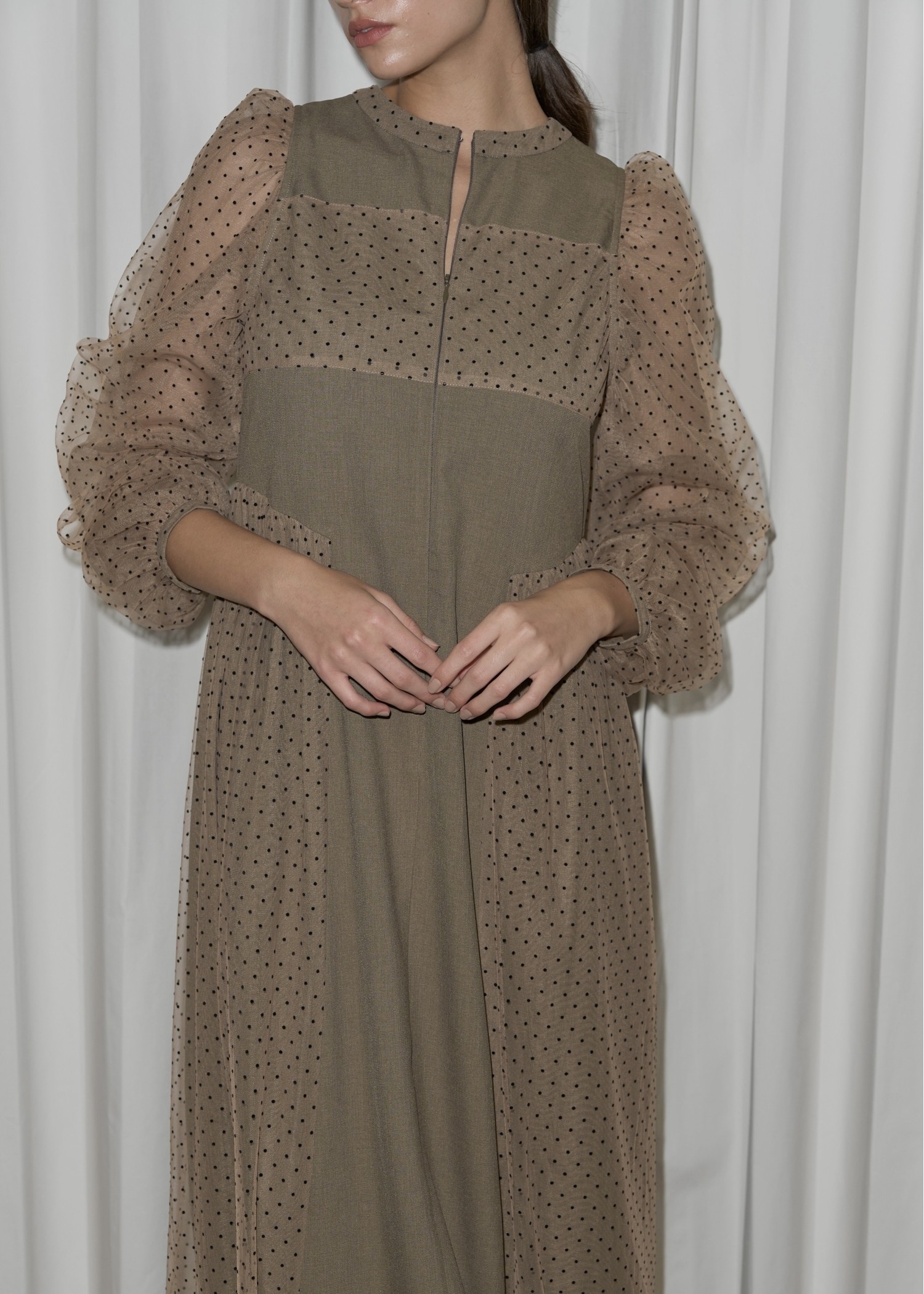 flocky dot layered docking flower motif OP