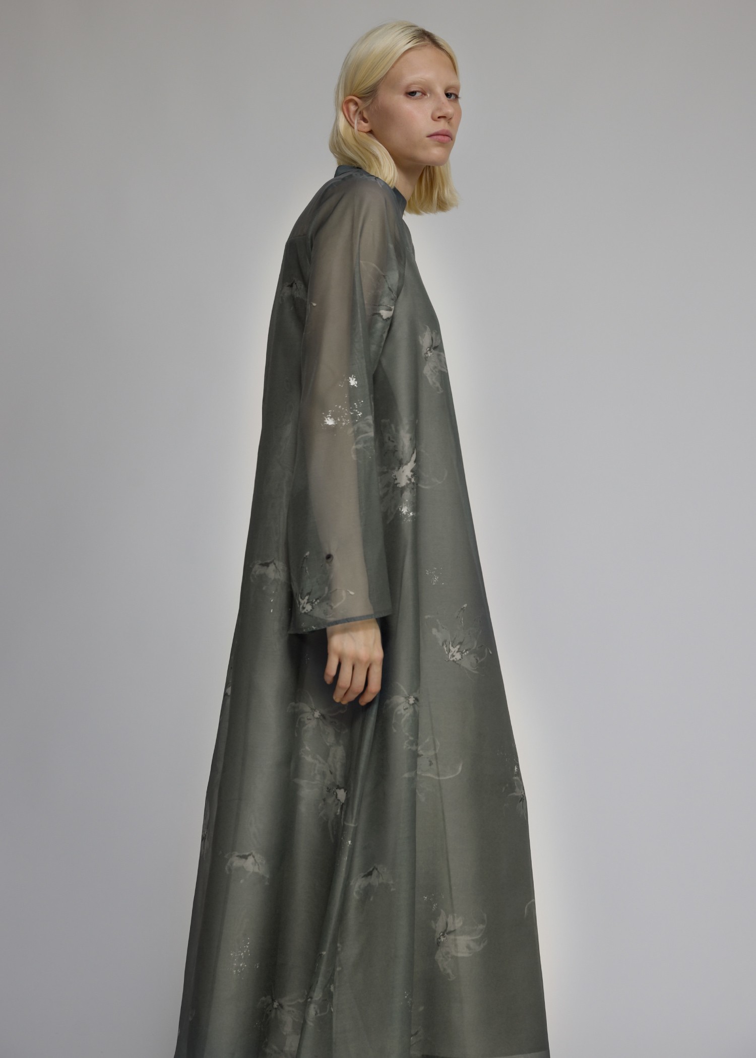 pearl shoulder camisole set original big flower print OP