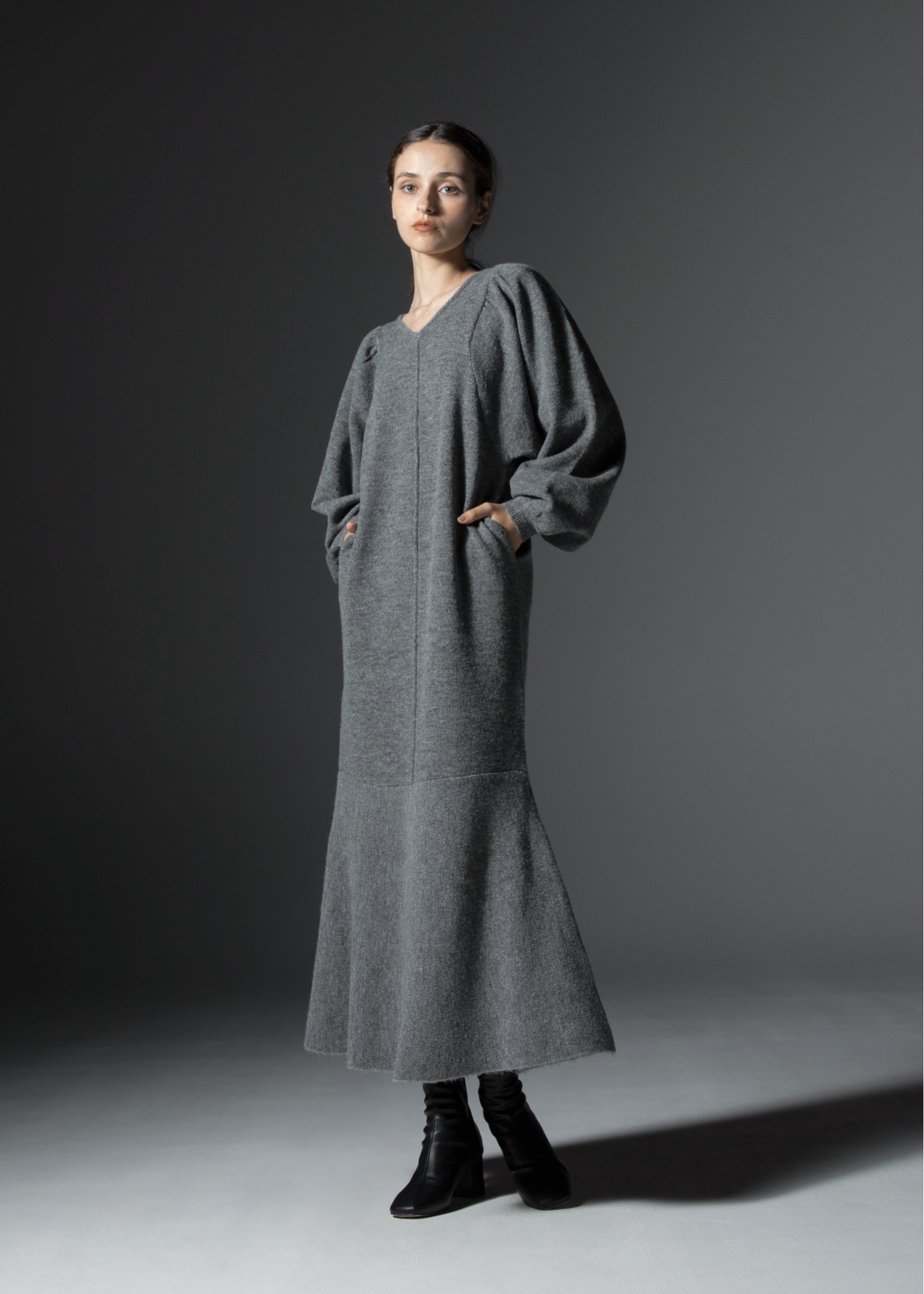 puff sleeve graceful mermaid knit OP